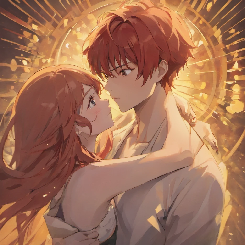 A guy ejaculating into a girl