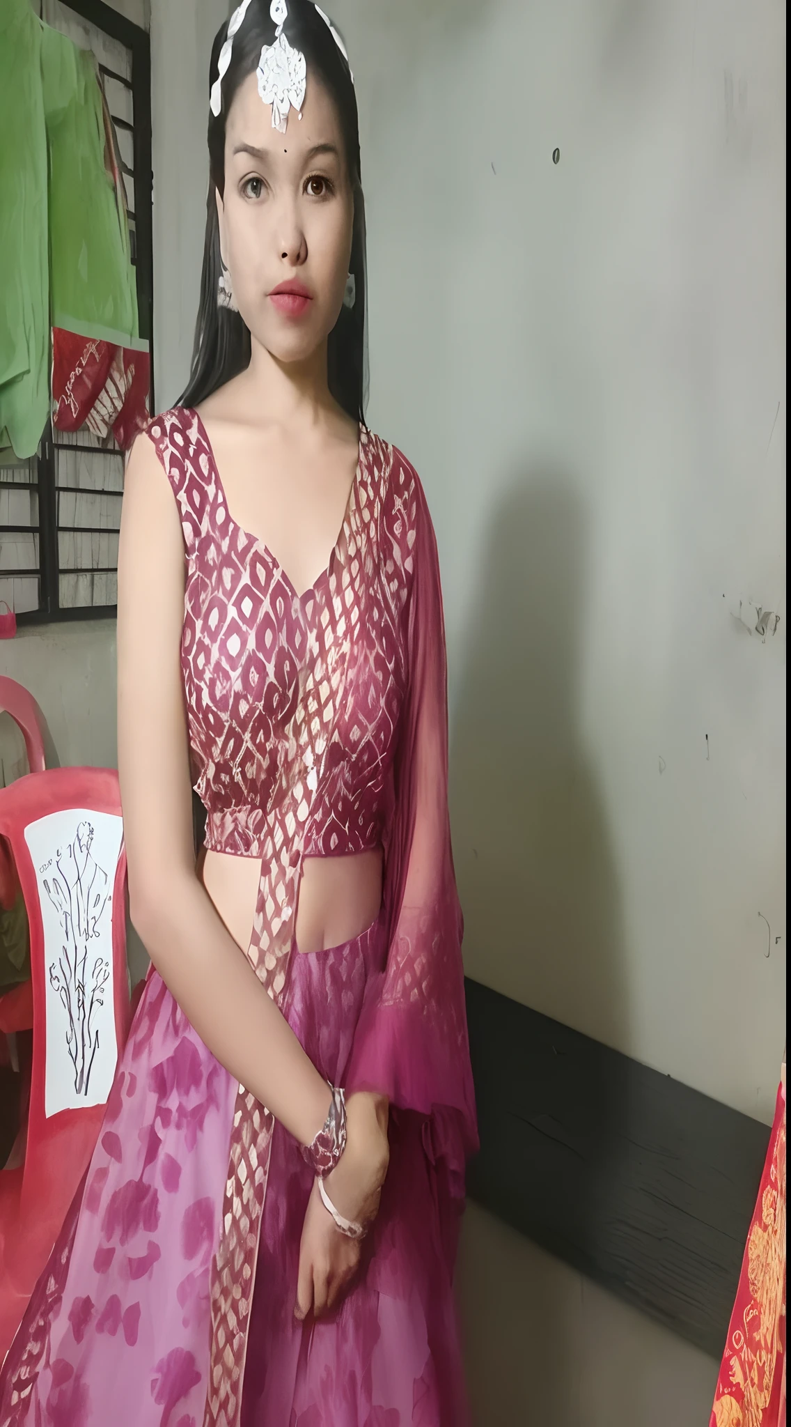 Change, drees, with ,black, choli