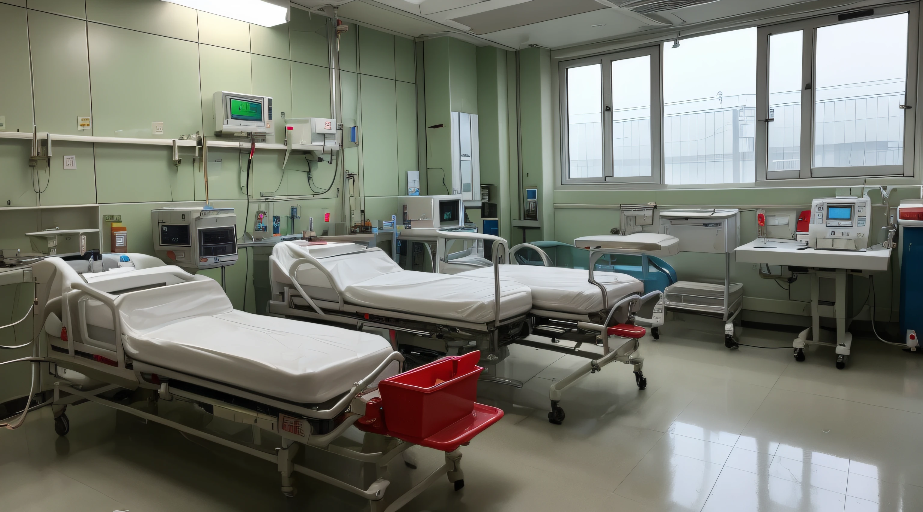 blood transfusion、machinery、Hospital room、raindrops、