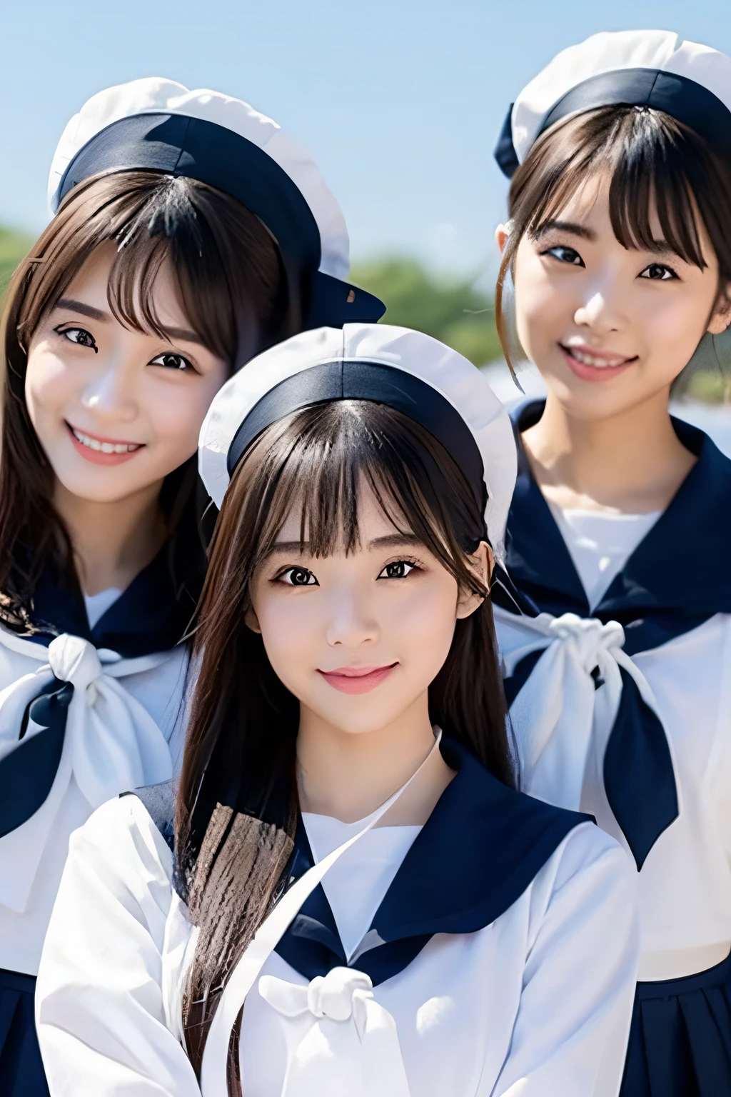 a beauty girl　a sailor suit　Maids　エロ　Multiple people