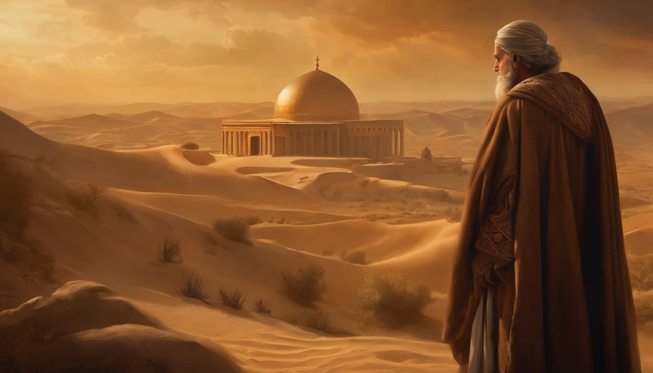 Jeremiah calls the Israelites to repentance, The Cry of the Prophet,Gatherings with large numbers of people, papyrus,Weathered parchment,Old gowns,,History reference,High-quality artwork and details,Realistic portrait style,Subtle color palette,vibrant background,natural textures,Deep Shadows,Subtle highlights,Historical accuracy,meticulous attention to detail,Emotional depth and intensity,Authentic Representation,Thought-provoking,Spiritual atmosphere,A Sense of Ancient Wisdom,Profound impact