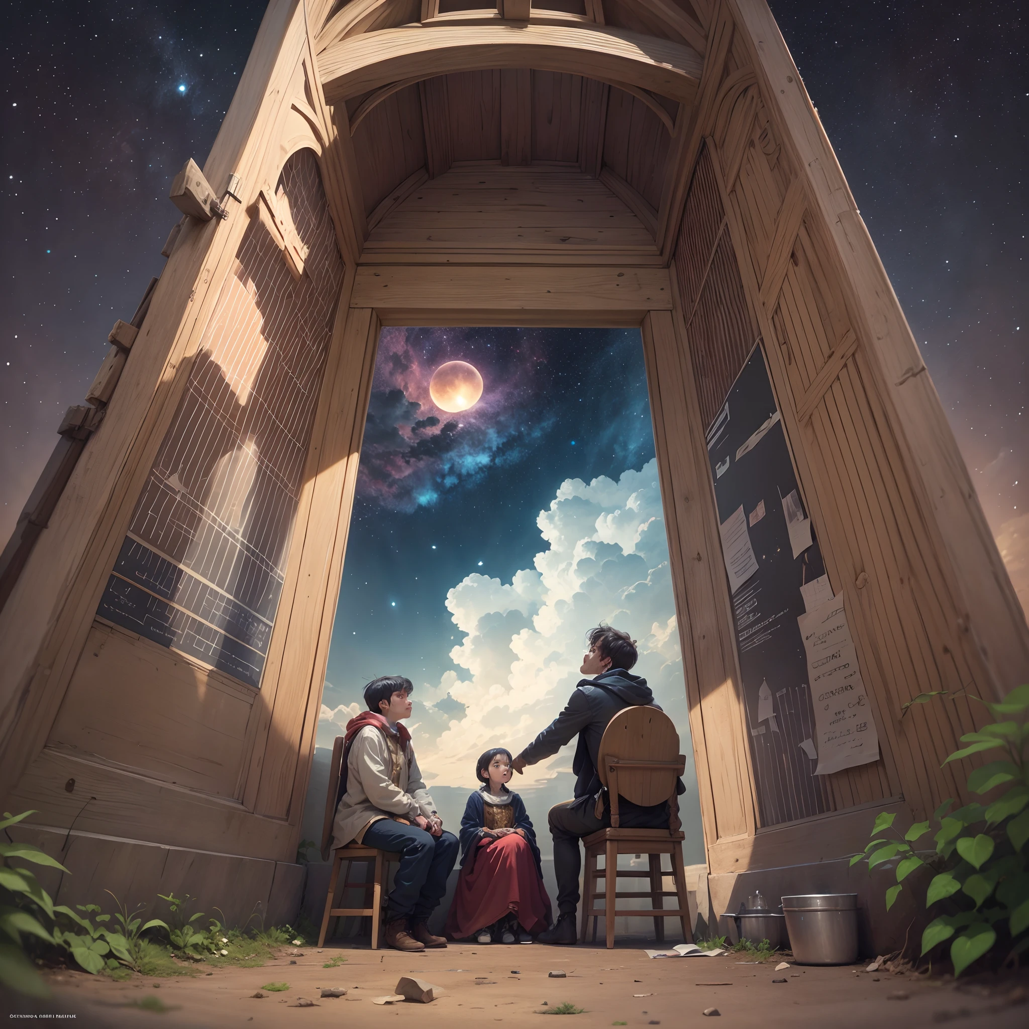 representation of the quote "When will they learn?" in a celestial theme, cinematic, realistic --auto --s2
