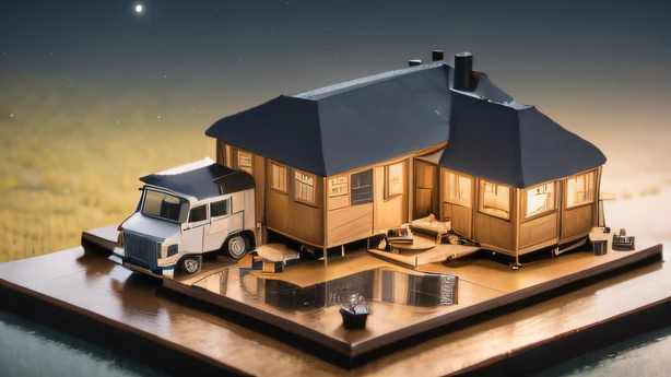 Telephoto vista holiday home(CG 8k wallpaper extremely detailed, Masterpiece, Best quality, Ultra-detailed), (better lighting, better shade)(Very nice and beautiful wood grain), Floating, High saturation, Dynamic Angle, ((A quaint youth hostel)), Camping sites,Gorgeous, ningguangrnd(deep in the night) Telephoto vista,Telephoto vista,Telephoto Vista Campground