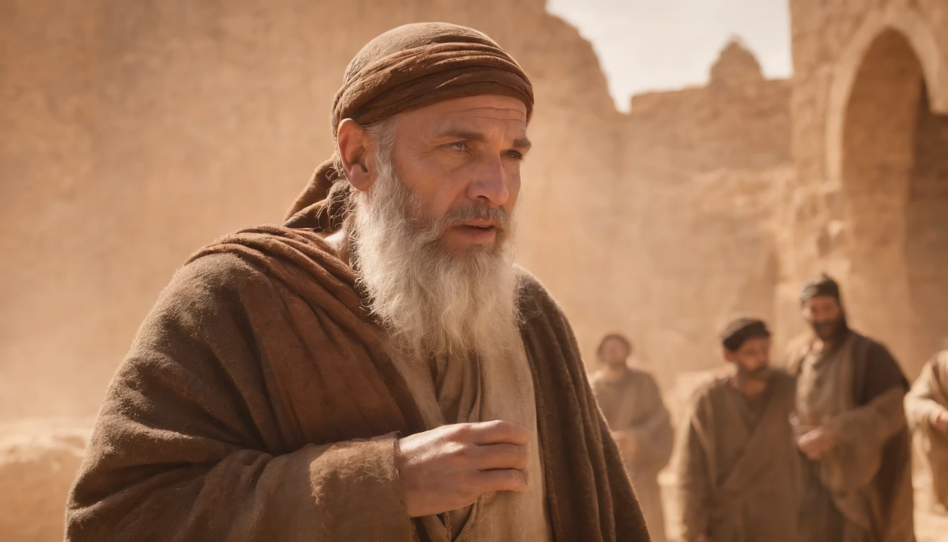Jeremiah calls the Israelites to repentance, The Cry of the Prophet,Gatherings with large numbers of people, papyrus,Weathered parchment,Old gowns,,History reference,High-quality artwork and details,Realistic portrait style,Subtle color palette,vibrant background,natural textures,Deep Shadows,Subtle highlights,Historical accuracy,meticulous attention to detail,Emotional depth and intensity,Authentic Representation,Thought-provoking,Spiritual atmosphere,A Sense of Ancient Wisdom,Profound impact