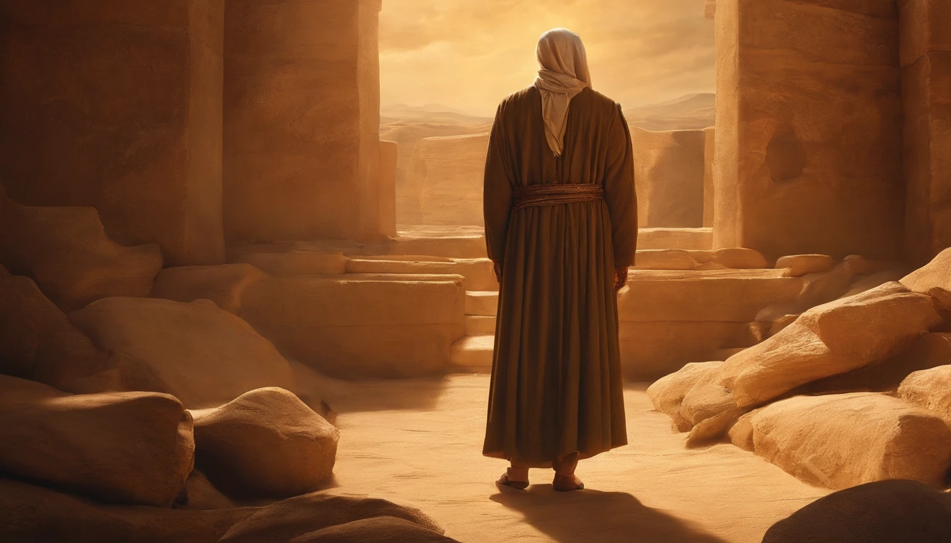 Jeremiah calls the Israelites to repentance, The Cry of the Prophet,Gatherings with large numbers of people, papyrus,Weathered parchment,Old gowns,,History reference,High-quality artwork and details,Realistic portrait style,Subtle color palette,vibrant background,natural textures,Deep Shadows,Subtle highlights,Historical accuracy,meticulous attention to detail,Emotional depth and intensity,Authentic Representation,Thought-provoking,Spiritual atmosphere,A Sense of Ancient Wisdom,Profound impact