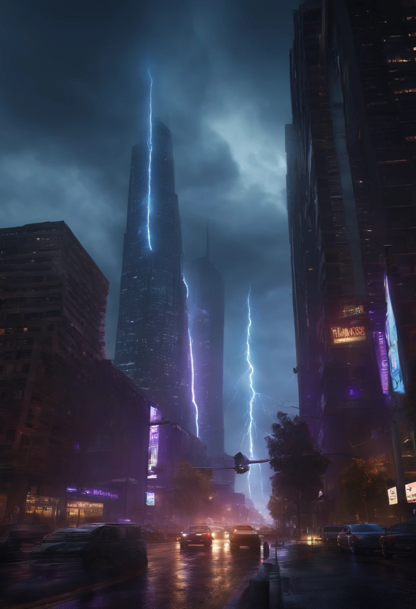 (best quality,4k,8k,highres,masterpiece:1.2),ultra-detailed,(realistic,photorealistic,photo-realistic:1.37),sci-fi cityscape,futuristic buildings on fire,neo Los Angeles burning down,purple and blue fire,apocalyptic skyline,glowing skyscrapers,hovering vehicles illuminating the night,advanced technology,intense heat and smoke,pulsating energy,crumbling infrastructure,chaotic and vibrant atmosphere,ominous dark clouds,cracked roads and shattered glass,abandoned vehicles and debris,electric blue lightning bolts,zooming speedster streaking across the sky,holographic advertisements flickering in the chaos,floating holographic data panels,translucent energy shields protecting the remaining structures,advanced cyborg beings wandering the ruined streets,menacing robots patrolling the destruction,otherworldly creatures emerging from the shadows,shimmering energy bridges connecting elevated platforms,deep purple skies contrasting with bright neon lights,luminous particles dancing in the air,astounding architectural designs with sleek lines and glowing patterns,towering monuments of a futuristic civilization in ruin,ominous silence broken by the crackling of fire and distant explosions,sense of impending doom mixed with the awe-inspiring beauty of technological decay.