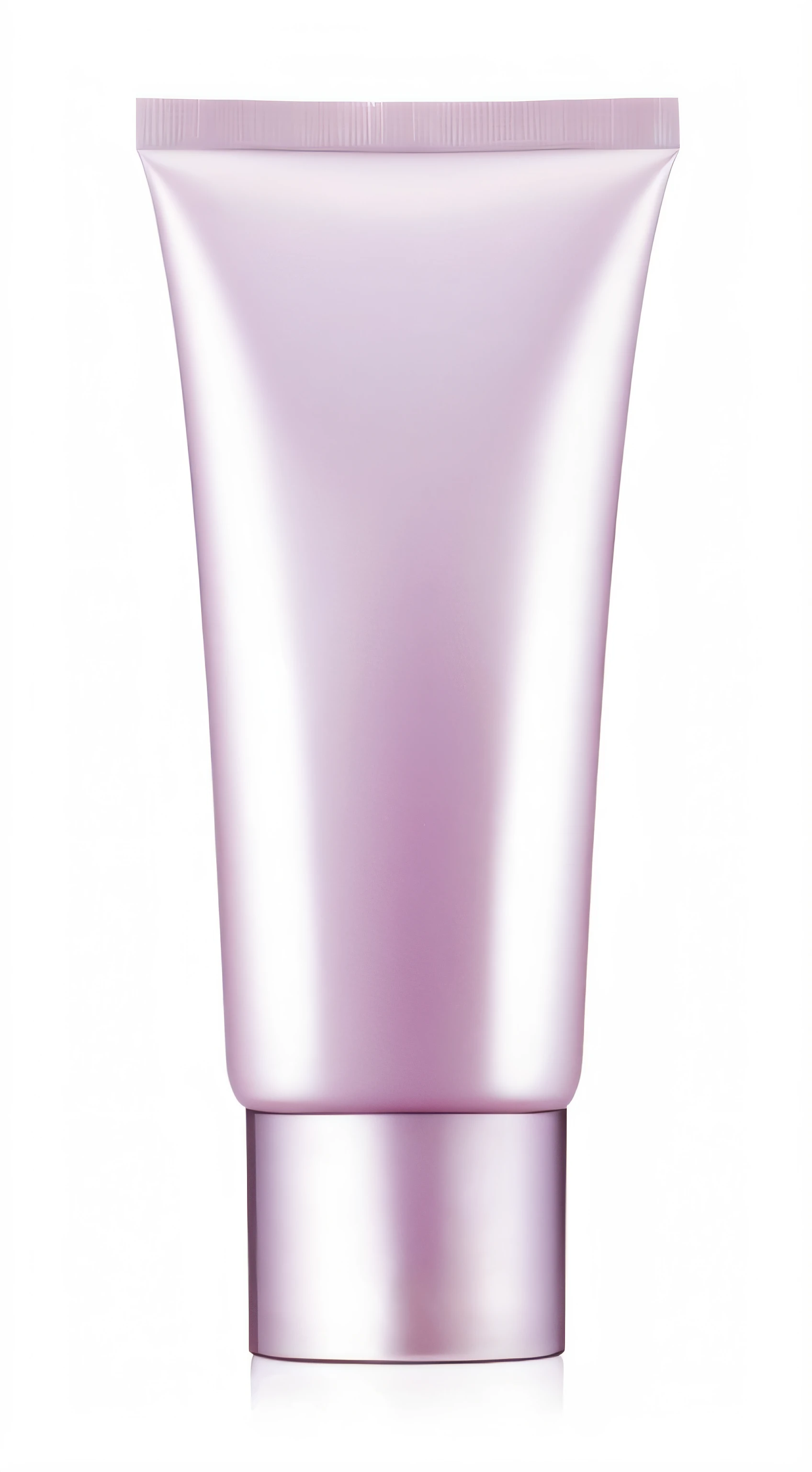 a close up of a tube of cream on a white background, smooth body features, crisp smooth clean lines, Smooth pink skin, Pearlescent skin, elegant sleek smooth body, smooth clean texture, full - length view, smooth shine texture, Pink body, soft purple glow, Glossy glossy skin, shiny soft skin, smooth blending, pink violet light, Soft glow