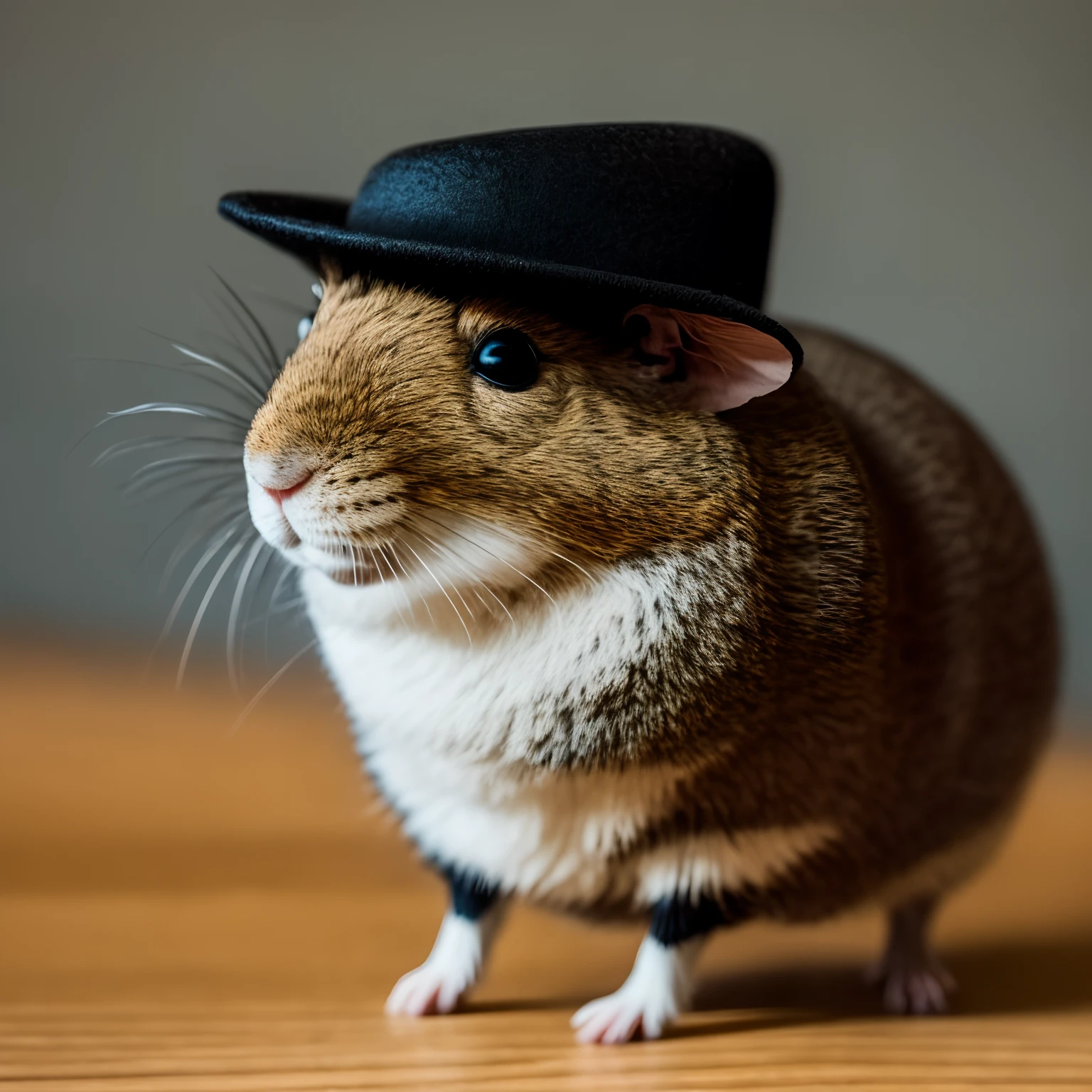 Gerbil black sheep with a hat