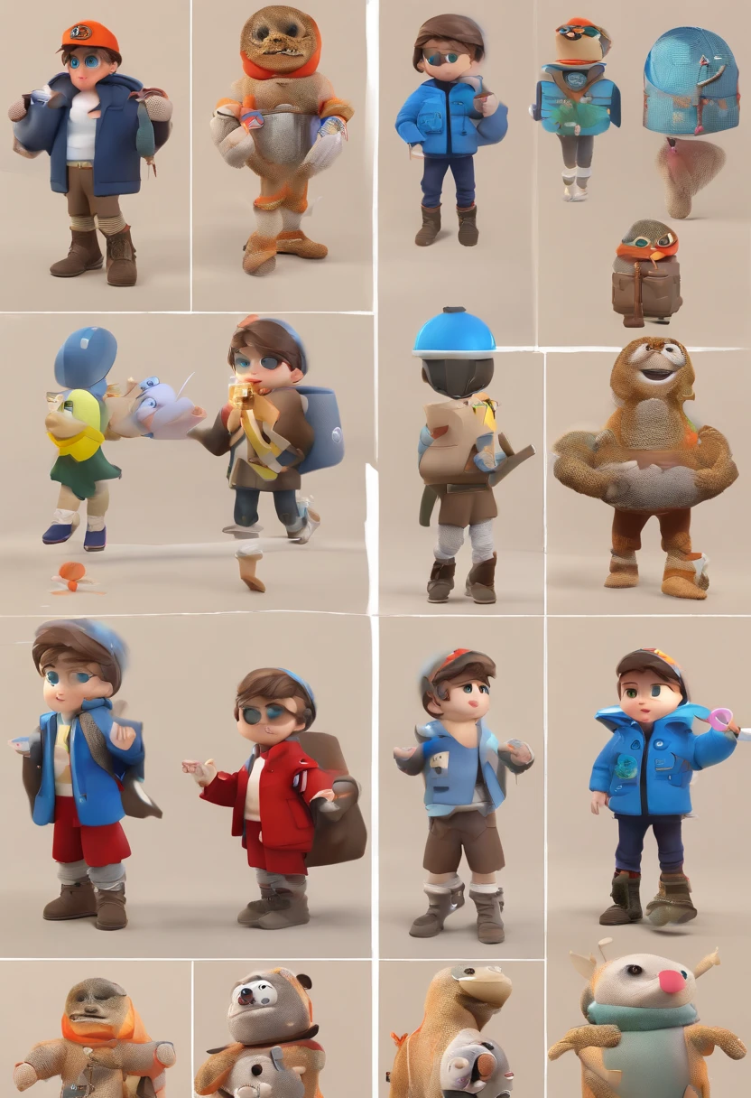 (((of the highest quality: 1.4))),(Unprecedented masterpiece), (hyper HD),(ultra realistic 8k cg),A boy with，Bubble Matt，IP design，hooding，dark，Dark tones，Tide play figurines