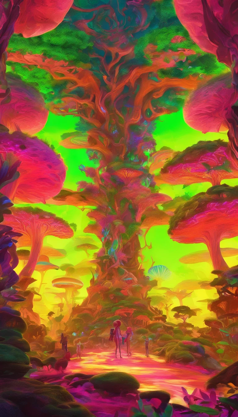 (2 pictures of cute Na'vi kids Tucker and Kelly),Have fun in the forests of the planet Pandora, (Tucker and Keeley: 1.5), (The tree of the soul of the Na'vi: 1.0)
(The purple light of the soul tree seed floated)magical concept art, lush alien landscape, Alien Jungle Rich and diverse lush alien worlds,
alien forest in background, avatar landscape, Alien Paradise, concept art magical highlight, concept art stunning atmosphere, Strange alien forest