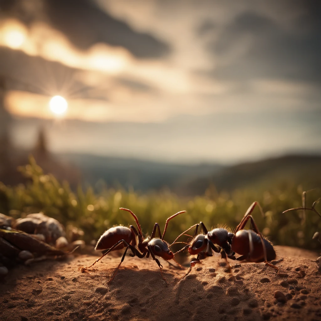 Halloween ants，Center composition，（tmasterpiece，Best quality：1.2），the best lights，The best shadow，Render the background, stylized 3d render