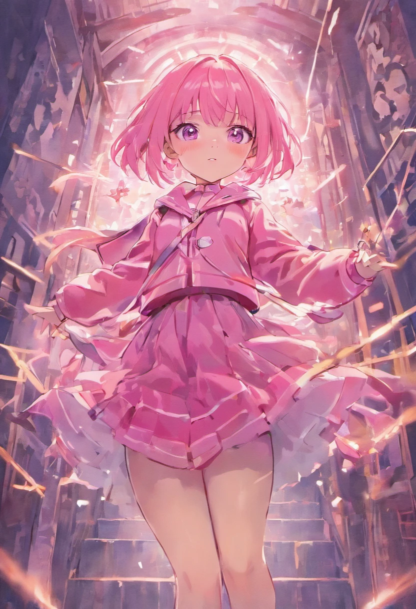 Bob Hair、Light pink hair、Fetishes、Cute clothes、Pink Accessories、natta、Toxicity、Transcendent Beautiful Girl、parka、Pink skirt