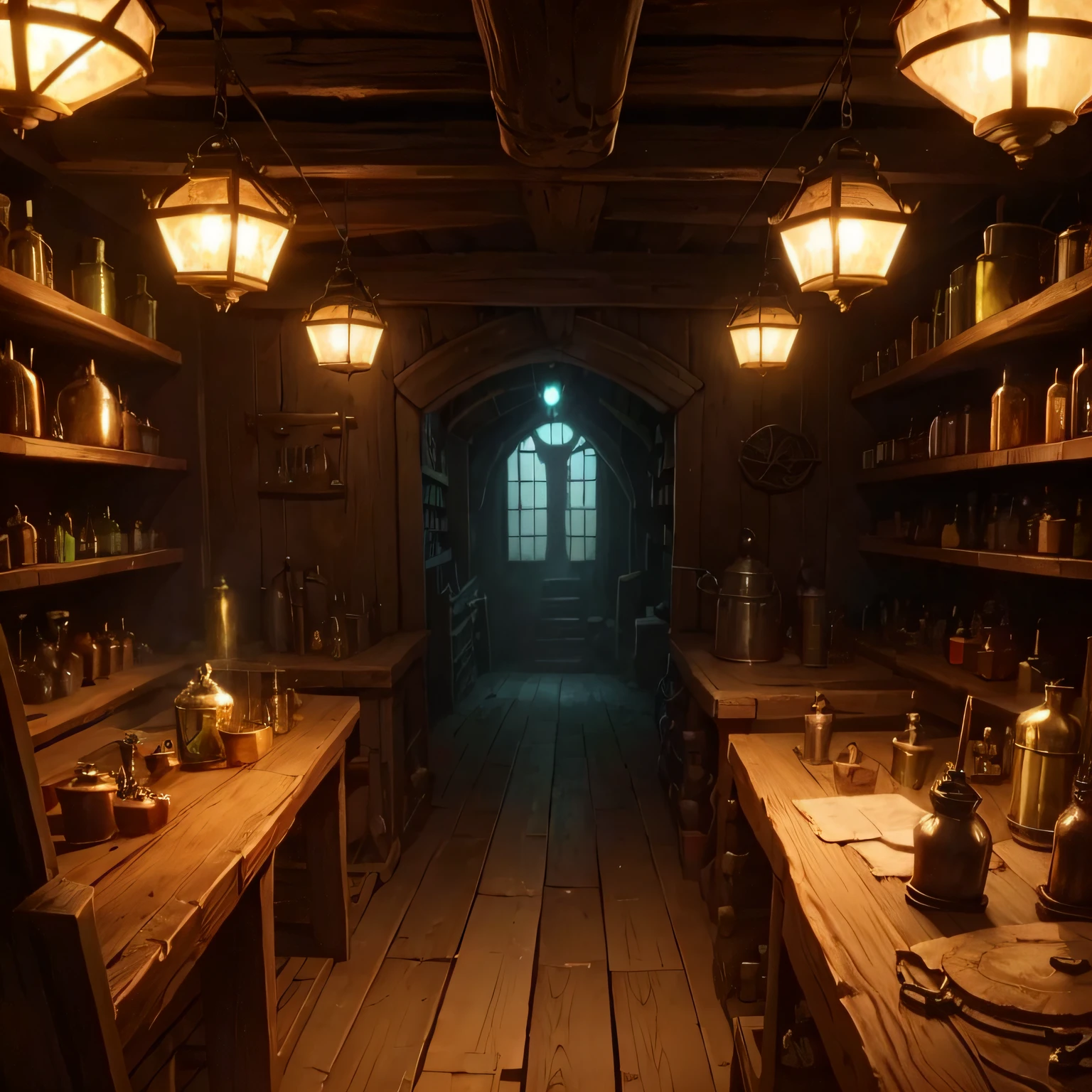 Poison Shop, dark fantasy, Potion, Manufacturing Plant