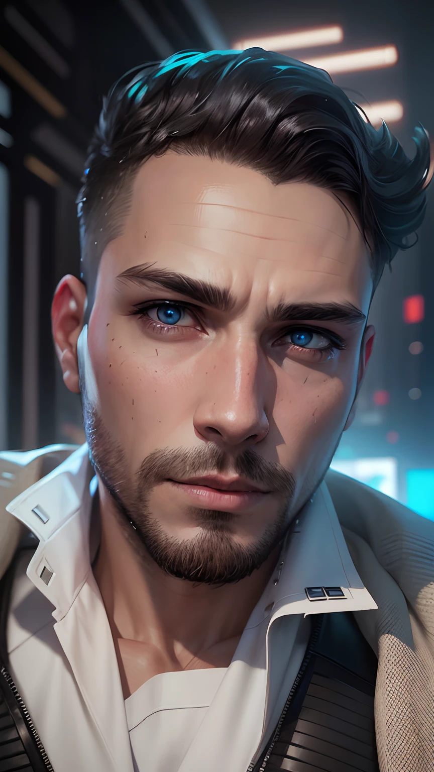 Change background cyberpunk handsome boy, realistic face, 8k, ultra realistic,