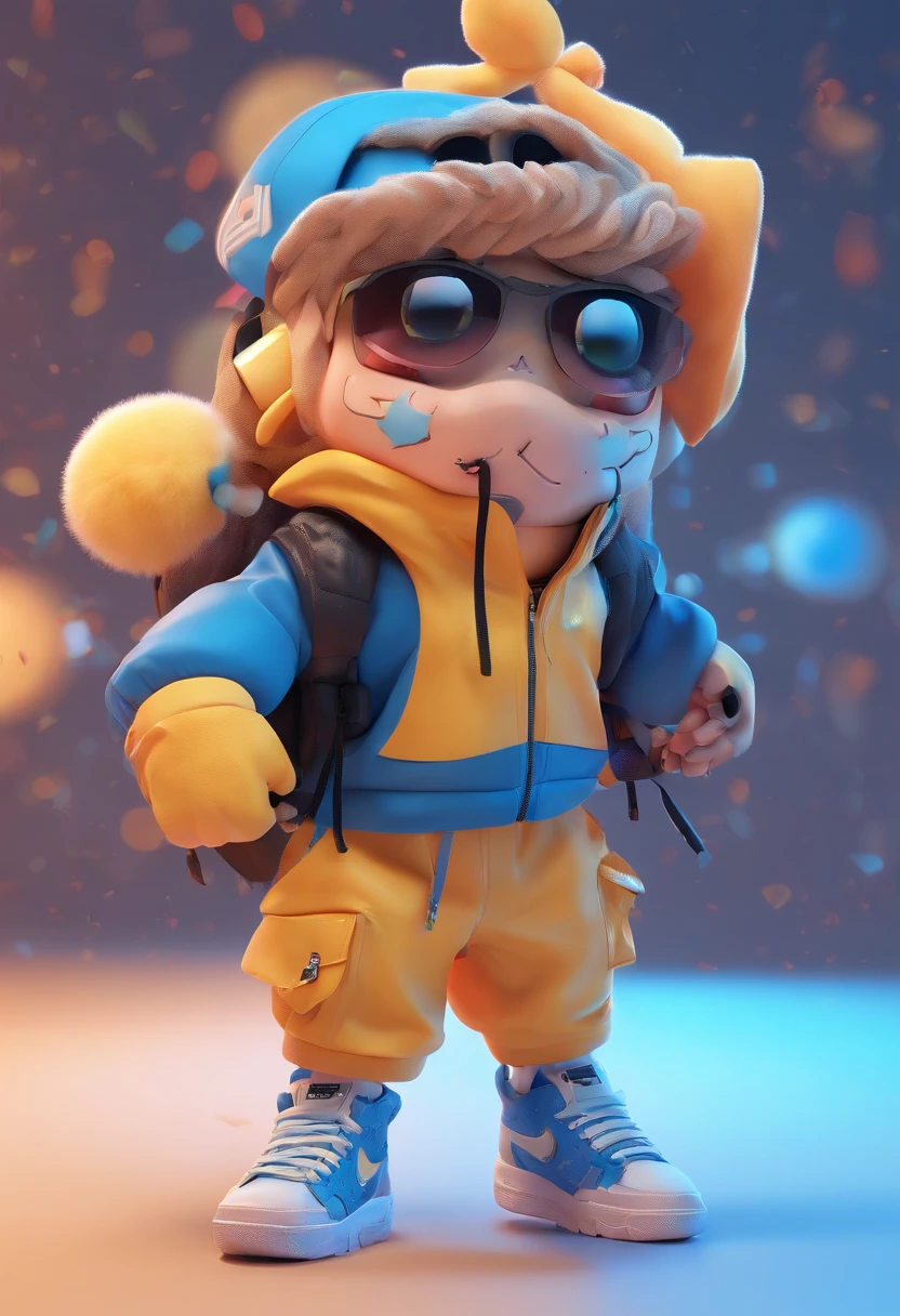 Hip hop boy youth, , MD clothing, Trendy clothing, Fluffy hair, Exquisite facial features, Nike shoes, Earphone, Silver necklace, Run and sprint actions, inflatable backpack, Yellow-blue gradient, Clean background, Front view, Movie lighting, lightand shade contrast, IP Pop Mart blind box, 。.3D, C4D, oc rendered, tchibi, behans, hyper HD, Best quality, Depth of field, --AR 3:4 --Style expression --s
250 --Niji 5