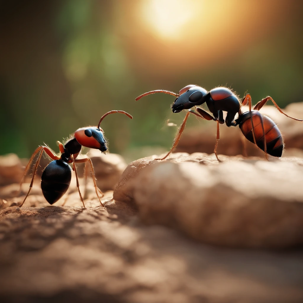 Halloween ants，Center composition，（tmasterpiece，Best quality：1.2），Bright lights，the best lights，The best shadow，Render the background, stylized 3d render