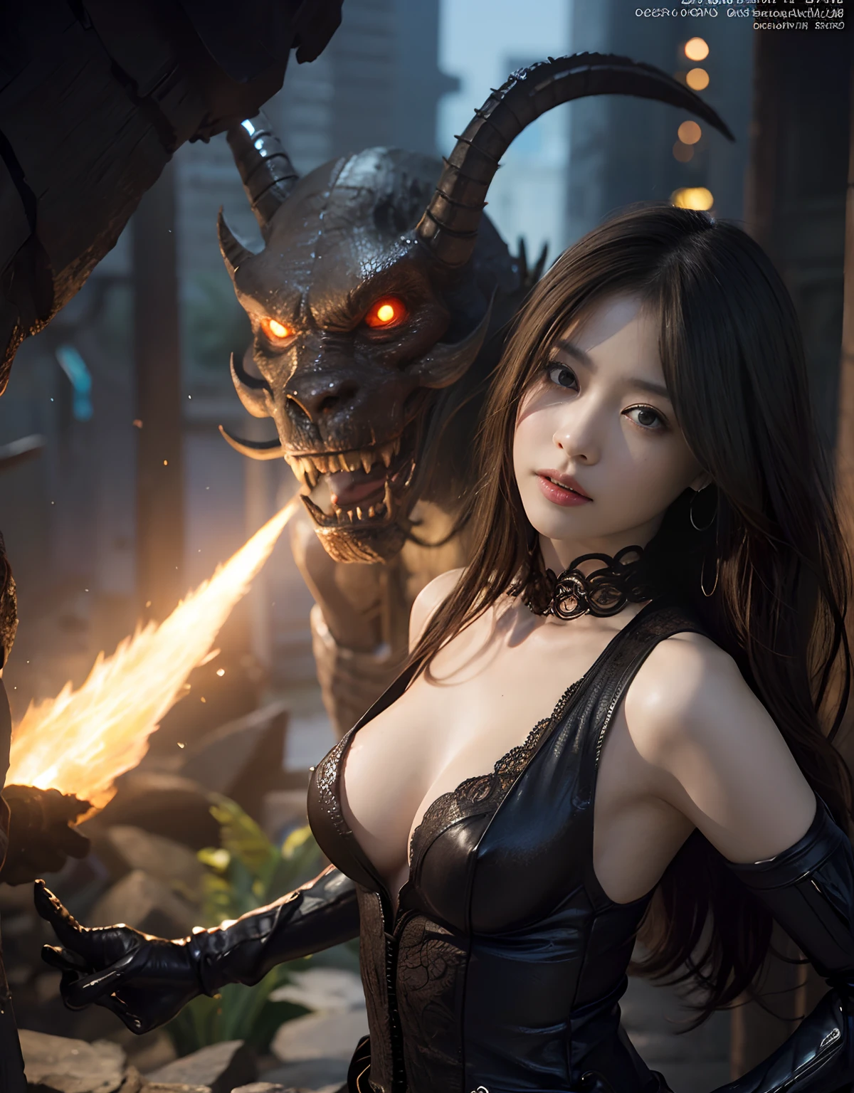 (One Knight Girl)、top-quality、masterpiece、超A high resolution、(Photorealsitic:1.4)、Raw photo、女の子1人、Fight mutants、(Wear the Dark Knight's Armor)、glowy skin、(((Dark Fantasy)))、With a beautiful sword and shield、(Black Metal Bodysuit)、(Fight goblins、ogre、Fierce battle with orcs),(Fight fiercely against aliens)、Fight fiercely、(Skeleton collective background),(Background of decaying dungeon ruins)、(Skeleton helmet)、(Fighting Demonic Beasts)、(Small LED)、((super realistic details))、portlate、(Strong giant demon beast background),globalillumination、Shadow、octan render、8K、ultrasharp、Colossal tits、Raw skin is exposed in cleavage、metals、Details of complex ornaments、Japan details、highly intricate detail、Realistic light、(Mystical expression),CGSoation Trends、Red Eyes、radiant eyes、Facing the camera、neon details、(Mechanical limbs)、(blood vessels connected to tubes)、()、Gundam、Small LED、Toostock、(Fight aliens on another planet)、(Attack of the Monster Beasts)、(Wounded in a deadly battle)、