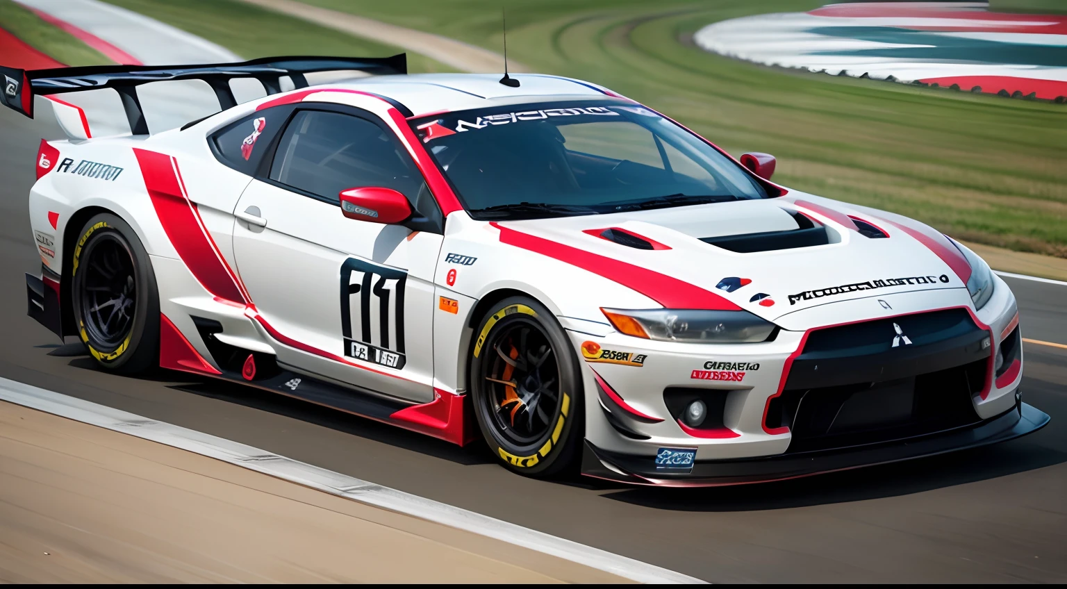 Mitsubishi Eclipse GT3 Racing Car Realistic Rain