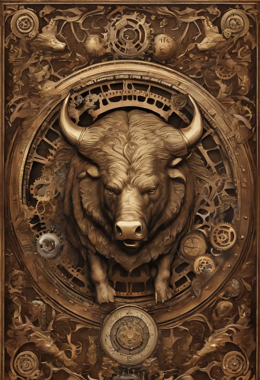 Bull and bear trading stocks on the stock exchange