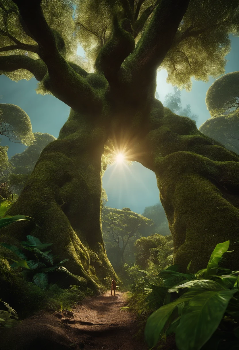 Epic, outside, Ultra HD, Masterpiece, Anatomically correct, Super detailed, Textured skin, Best quality, 8K, high resolution 
(2 lovely Na'vi kids, Tucker and Keeley, Have fun in the forests of the planet Pandora) (Tucker and Keeley: 1.5), (The tree of the soul of the Na'vi: 1.0), Na'vi premises.
(Majestic, Tall buildings), Full of life, Dense trees, stars, Enigmatic Atmosphere, exotic plants, Majestic, Tall, Brightly colored, Active, Elemental Night, Quiet, Mystery movie footage, Fantasticism, Sci-fi