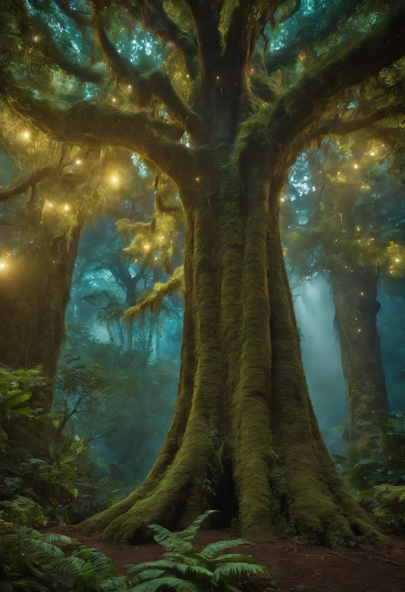 Epic, outside, Ultra HD, Masterpiece, Anatomically correct, Super detailed, Textured skin, Best quality, 8K, high resolution
(2 lovely Na'vi kids, Tucker and Keeley, Have fun in the forests of the planet Pandora) (Tucker and Keeley: 1.5), (The tree of the soul of the Na'vi: 1.0), Na'vi premises.
(Majestic, Tall buildings), Full of life, Dense trees, stars, Enigmatic Atmosphere, exotic plants, Majestic, Tall, Brightly colored, Active, Elemental Night, Quiet, Suspense movie clips, Fantasticism, Sci-fi