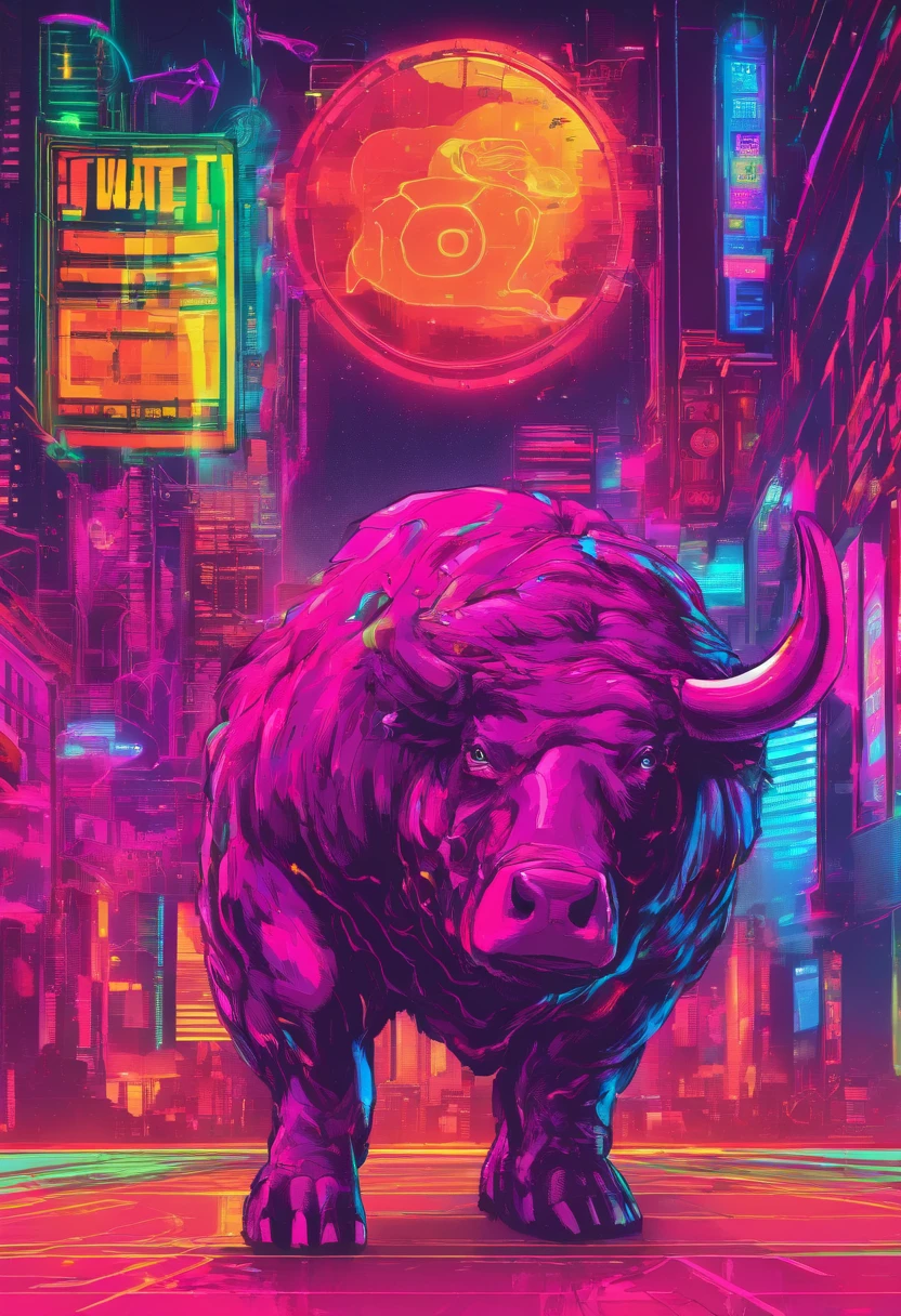 Bull and bear trading stocks on the stock exchange