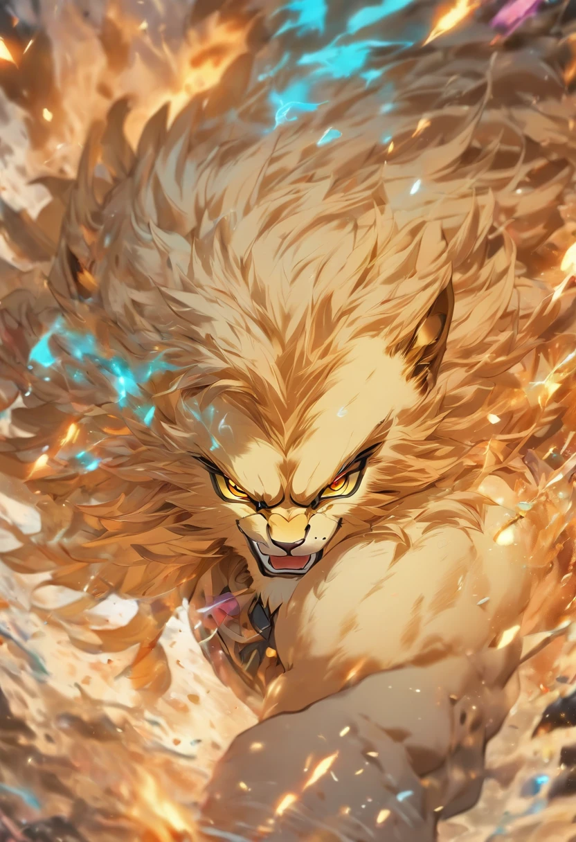 splashart, Lion's head, Well detailed mane ((white backgrounid)), piercingeyes, epic instagram, art stations, Color Paint Style+, contour lines, hyperdetailed intricately detailed, Unreal Engine, magnifica, intricate detailes, Splash Screen, Complementary color scheme, Realistic concept art, 8K分辨率, Masterpiece of deviance, an oil painting, heavy brushstrokes, Ink Drop, Splash gear