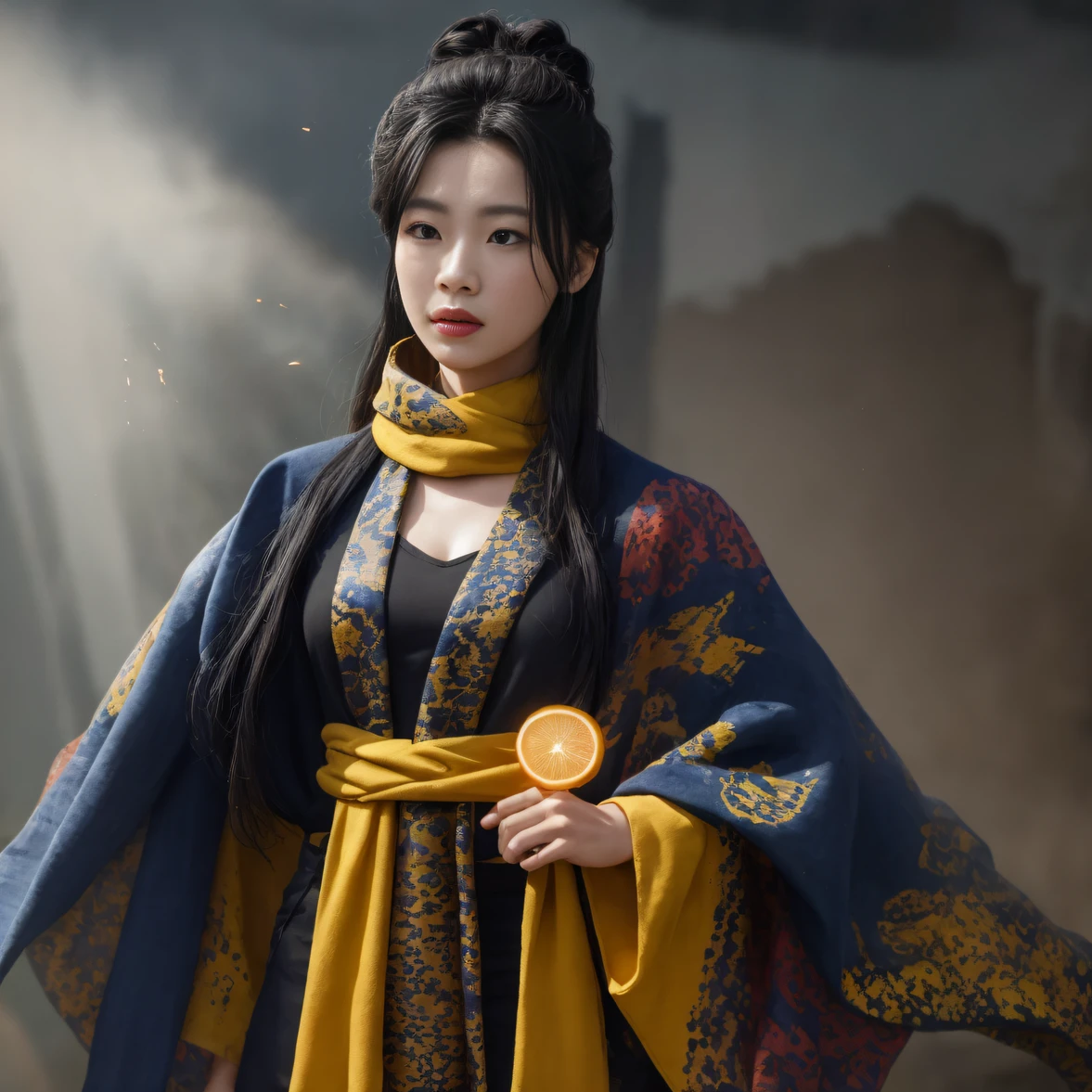 8K quality,1 girl,Backstreets,Side 32K,exteriors,Roof,People are small(tmasterpiece,k hd,hyper HD,32K)Long flowing black hair,Tang dynasty complex,zydink, a color,废墟(canyons), (Linen batik scarf), Combat posture, looking at the ground, Linen bandana, Chinese python pattern long-sleeved garment, 废墟(Abstract gouache splash:1.2)(realisticlying:1.4),Black color hair,The dust is blowing,, ultra-realistic vivid textures, Dramatic lighting, Unreal Engine Art Station Trend, cinestir 800,Flowing bright yellow hair,(((National style building)))Full body side 8K picture quality,1 girl,Backstreets,Lateral face(tmasterpiece,k hd,hyper HD,32K)Long flowing black hair,Tang dynasty complex,zydink, a color,废墟(canyons), (Linen batik scarf), Combat posture, looking at the ground, Linen bandana, Chinese python pattern long-sleeved garment, 废墟(Abstract gouache splash:1.2), Dark clouds lightning background,Flour flies(realisticlying:1.4),Black color hair,, RAW photogr, Sharp Re, Nikon D850 Film Stock Photo by Jefferies Lee 4 Kodak Portra 400 Camera F1.6 shots, Rich colors, ultra-realistic vivid textures, Dramatic lighting, Unreal Engine Art Station Trend, cinestir 800,floated hair,(((National style building)))Full-body side