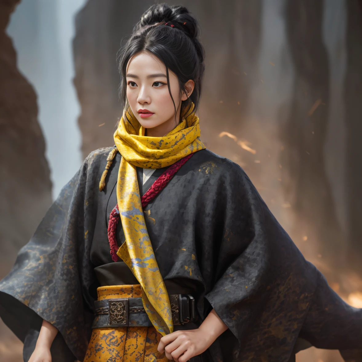 8K quality,1 girl,Backstreets,Side 32K,exteriors,Roof,People are small(tmasterpiece,k hd,hyper HD,32K)Long flowing black hair,Tang dynasty complex,zydink, a color,废墟(canyons), (Linen batik scarf), Combat posture, looking at the ground, Linen bandana, Chinese python pattern long-sleeved garment, 废墟(Abstract gouache splash:1.2)(realisticlying:1.4),Black color hair,The dust is blowing,, ultra-realistic vivid textures, Dramatic lighting, Unreal Engine Art Station Trend, cinestir 800,Flowing bright yellow hair,(((National style building)))Full body side 8K picture quality,1 girl,Backstreets,Lateral face(tmasterpiece,k hd,hyper HD,32K)Long flowing black hair,Tang dynasty complex,zydink, a color,废墟(canyons), (Linen batik scarf), Combat posture, looking at the ground, Linen bandana, Chinese python pattern long-sleeved garment, 废墟(Abstract gouache splash:1.2), Dark clouds lightning background,Flour flies(realisticlying:1.4),Black color hair,, RAW photogr, Sharp Re, Nikon D850 Film Stock Photo by Jefferies Lee 4 Kodak Portra 400 Camera F1.6 shots, Rich colors, ultra-realistic vivid textures, Dramatic lighting, Unreal Engine Art Station Trend, cinestir 800,floated hair,(((National style building)))Full-body side