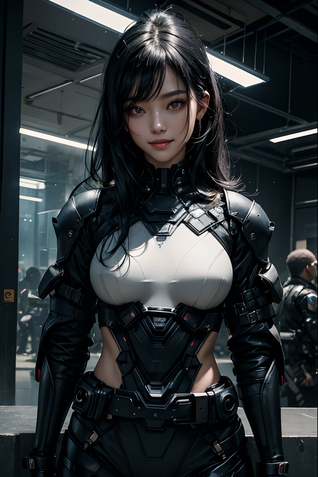 (((Jessica Henwick in a futuristic cyberpunk ninja assassin armor, glowing robotic ninja armor )), (dynamic pose), ((small natural breast, nippin, cleavage)), (masterpiece), (hyper realistic:1.4), (realistic:1.3), (best quality real texture skin),  (cinematic lighting), (movie scene), 1Beautiful woman, (glowing light), highly detailed skin, skin pores, (highly detailed face:1.1), (highly detailed eyes:1.1), realistic pupils, (perfect anatomy:1.1), (perfect proportions:1.1), (photography:1.1), (photorealistic:1.1), volumetric lighting, dynamic lighting, real shadows, (highres:1.1), sharp focus, (realistic, hyperrealistic:1.4), intricate, high detail, dramatic, subsurface scattering, big depth of field, vivid, polished, sharpened, ((full Sharp)), (extremely absurdres),8k hdr, ((cyberpunk Hong Kong city background))