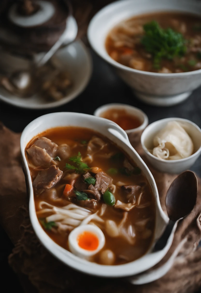 Beef soup with kway teow