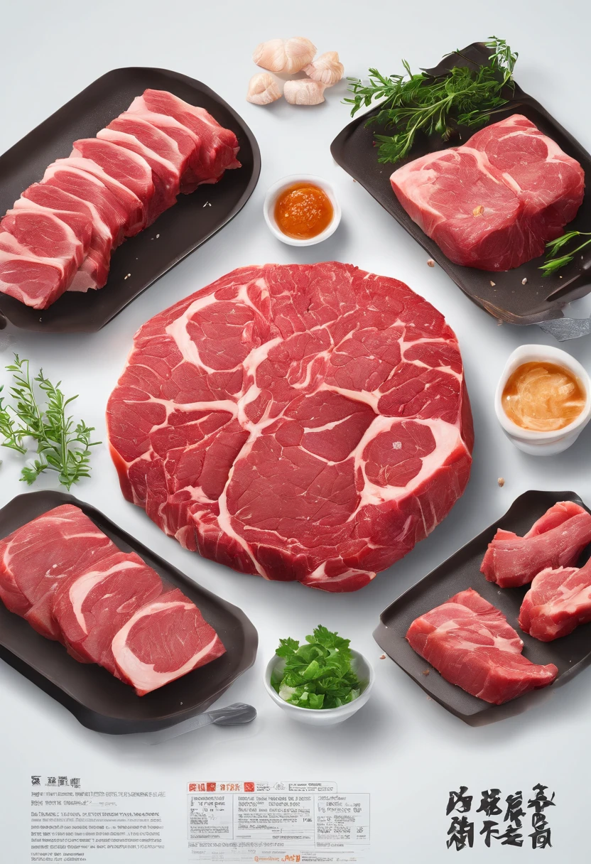 Beef Snowflake belly sliced and plated