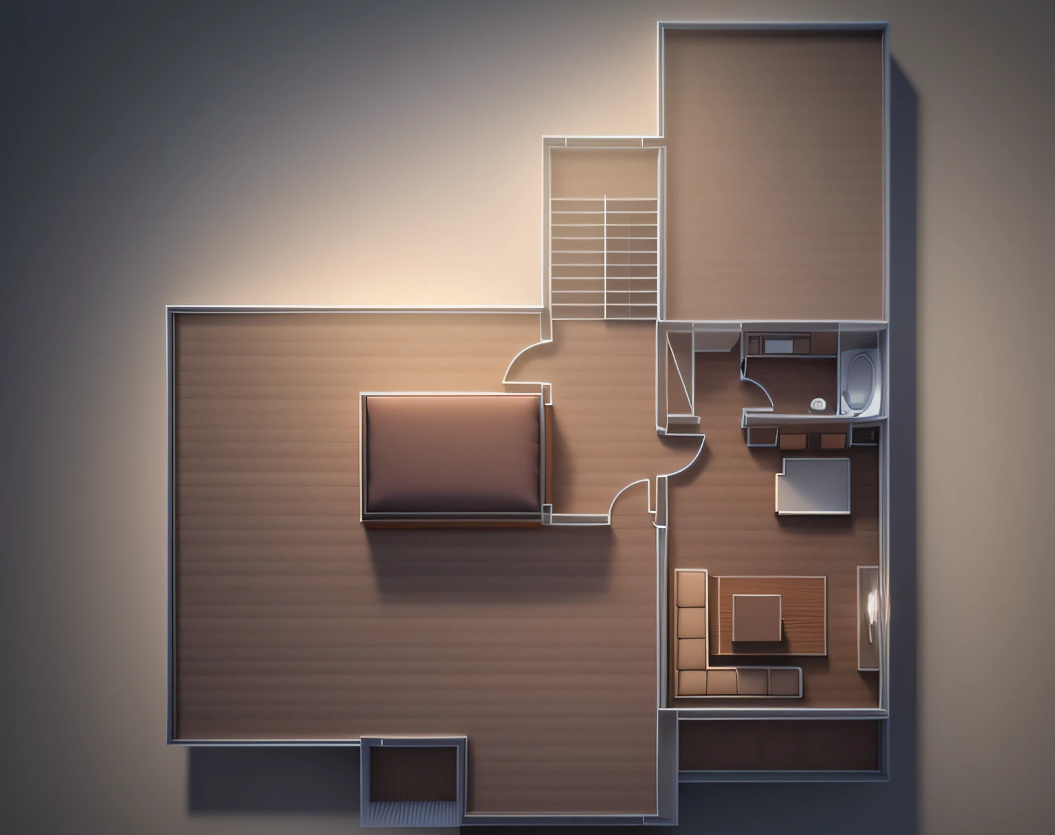 photo realistic, hd high res ultra high quality top view plan 3d modern villa,bed, roof tiles, interior tiles, auto cad floor plan drawing, perfect composition, beautiful detailed intricate insanely detailed octane render trending on artstation, 8 k artistic photography, photo realistic concept art, soft natural volumetric cinematic perfect light, chiaroscuro, award - winning photograph, masterpiece, 2d rendering, top view plan,realistic,hyper realistic,intricate detals,hd details,128k,(sharp lines)(use vivid multi dark colors)(3d rendering)