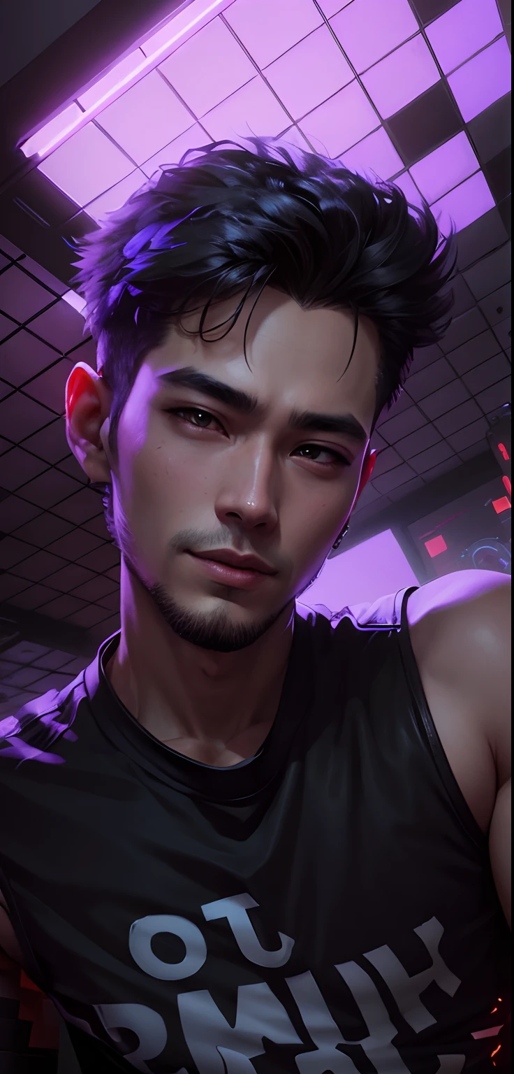 Cheng background cyberpunk handsome boy, realistic face,8k ultra realistic