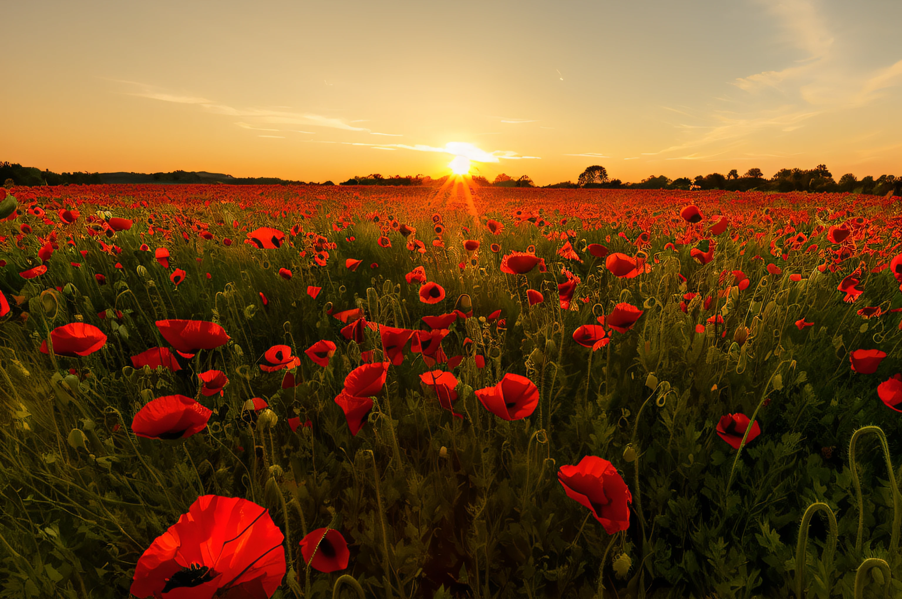 Poppy,pole,Sunset ,soldier,