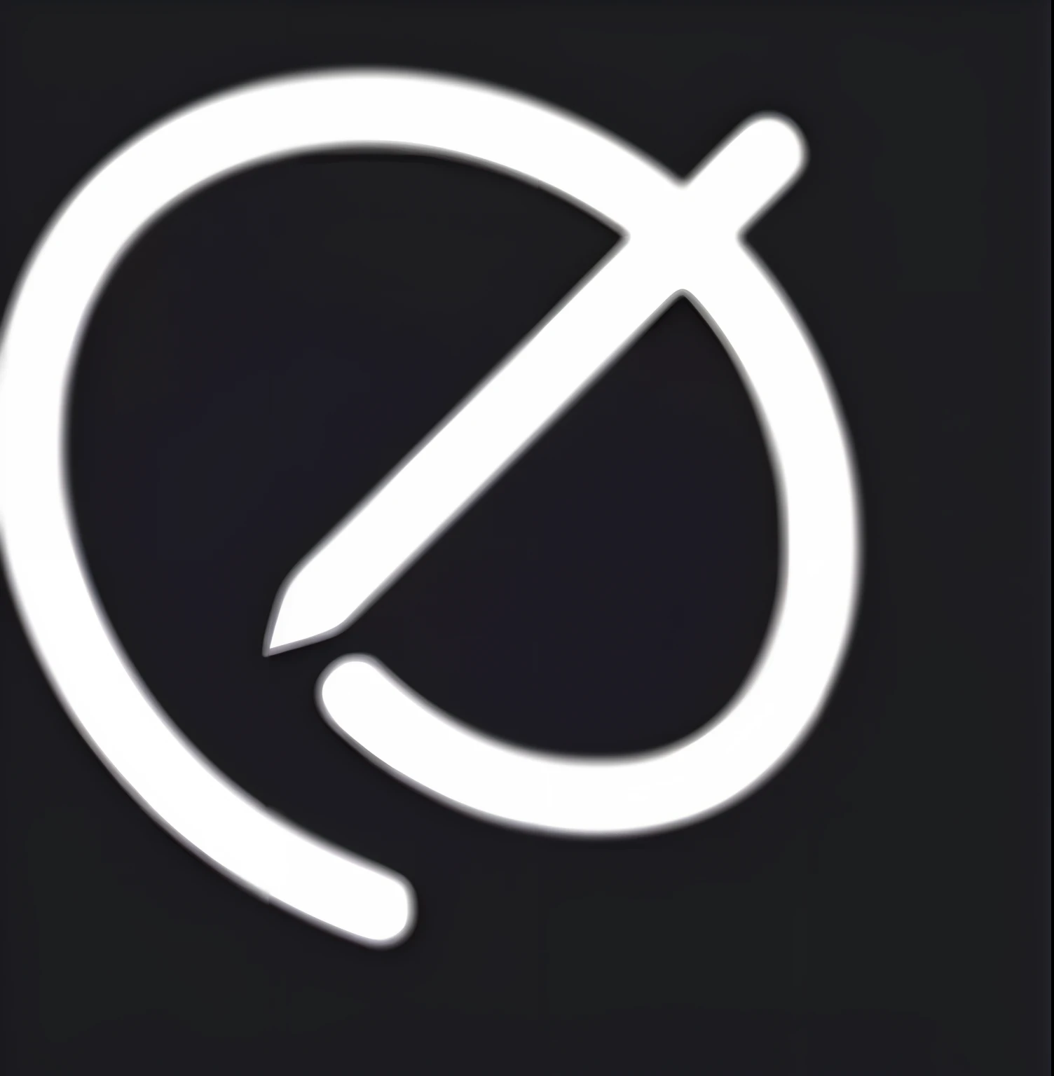 White circle with curved arrow on black background, discord profile picture, contrast icon, minimalist logo without text, Black and white logo, artstation hq, Quexel, logo without text, arstationhq, Profile picture, quest marker, steamcommunity, circular logo, enso, snapchat photo, Apple pencil, artist unknown, hides
