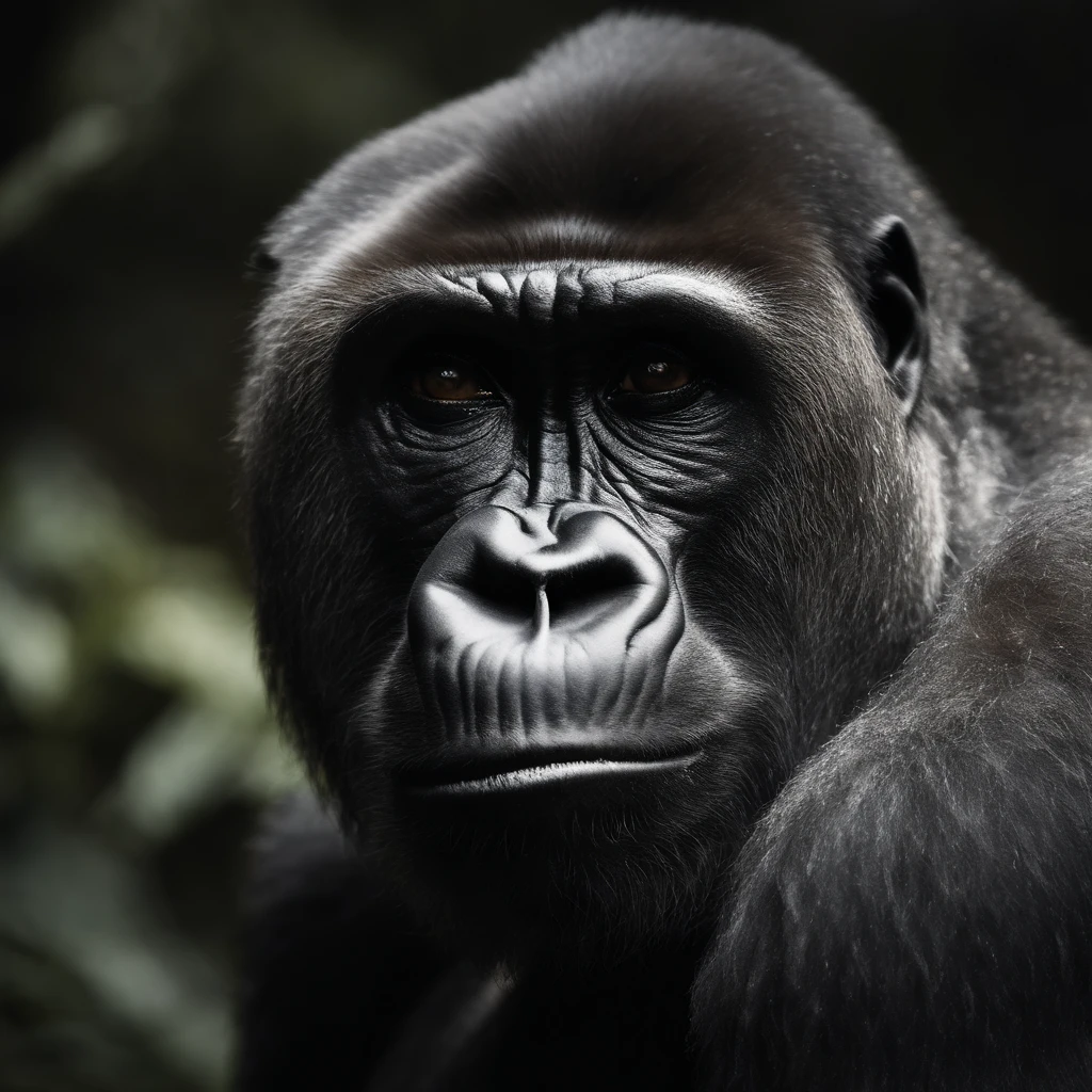 Handsome、cool、Realistic gorilla、男らA funny expression、Popularity、Masterpiece、high resolution、Wild Gorilla、Rin々A funny expression