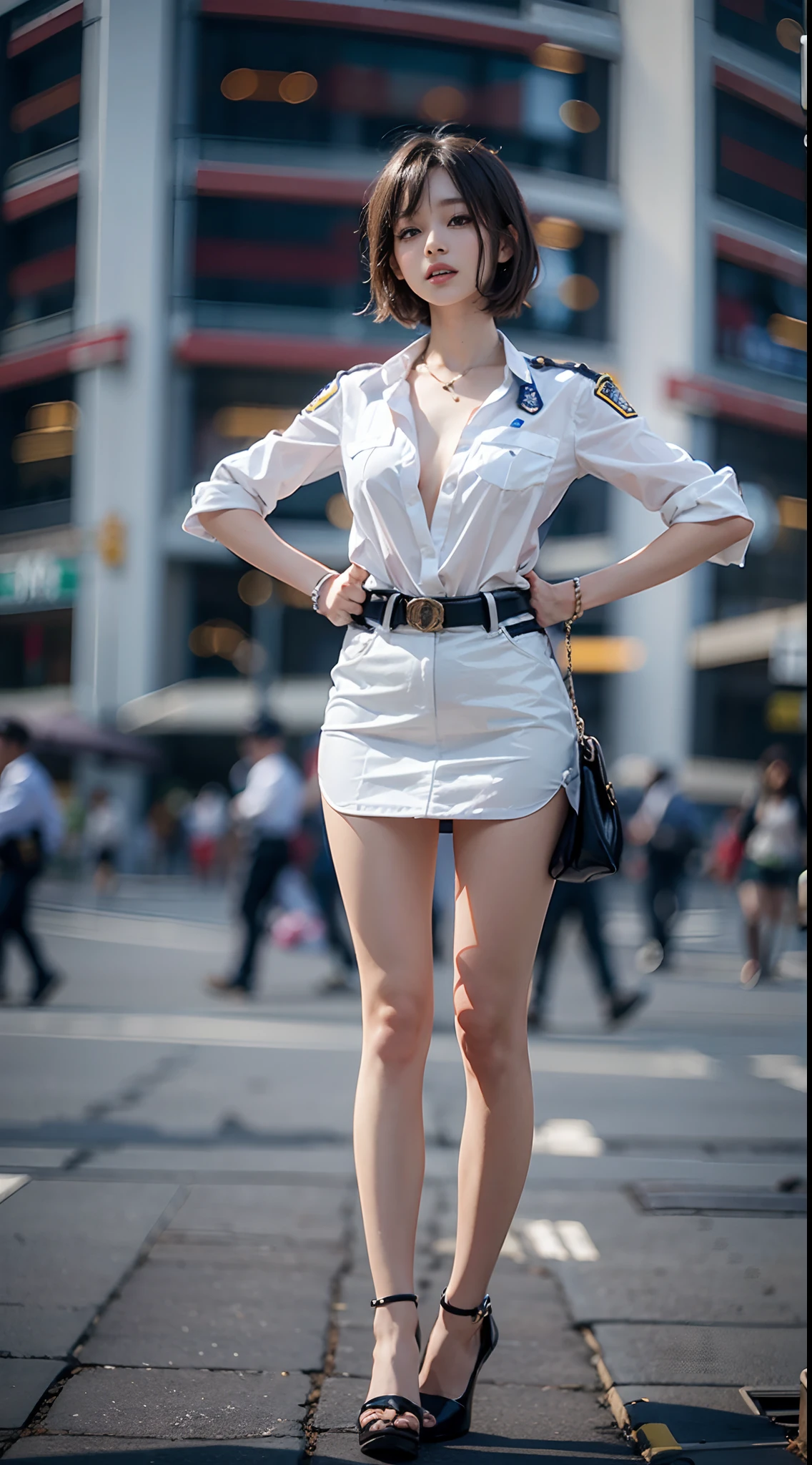 NSFW,((top-quality、8K、​masterpiece:1.3))、Crisp focus:1.2、Beautiful woman with perfect body shape:1.4、(((Small breasts A cup)))、a wet body:1.5、Highly detailed facial and skin texture、A detailed eye、二重まぶた、BDSM,Slave,A slender、full body Esbian,gargantilha,From below,angry,(((Breasts protruding from the uniform)))、Prime lens 85mm、F-number release、On the way home from school、Back lighting、Shortcut hairstyle、Spread your legs、Beautiful legs、