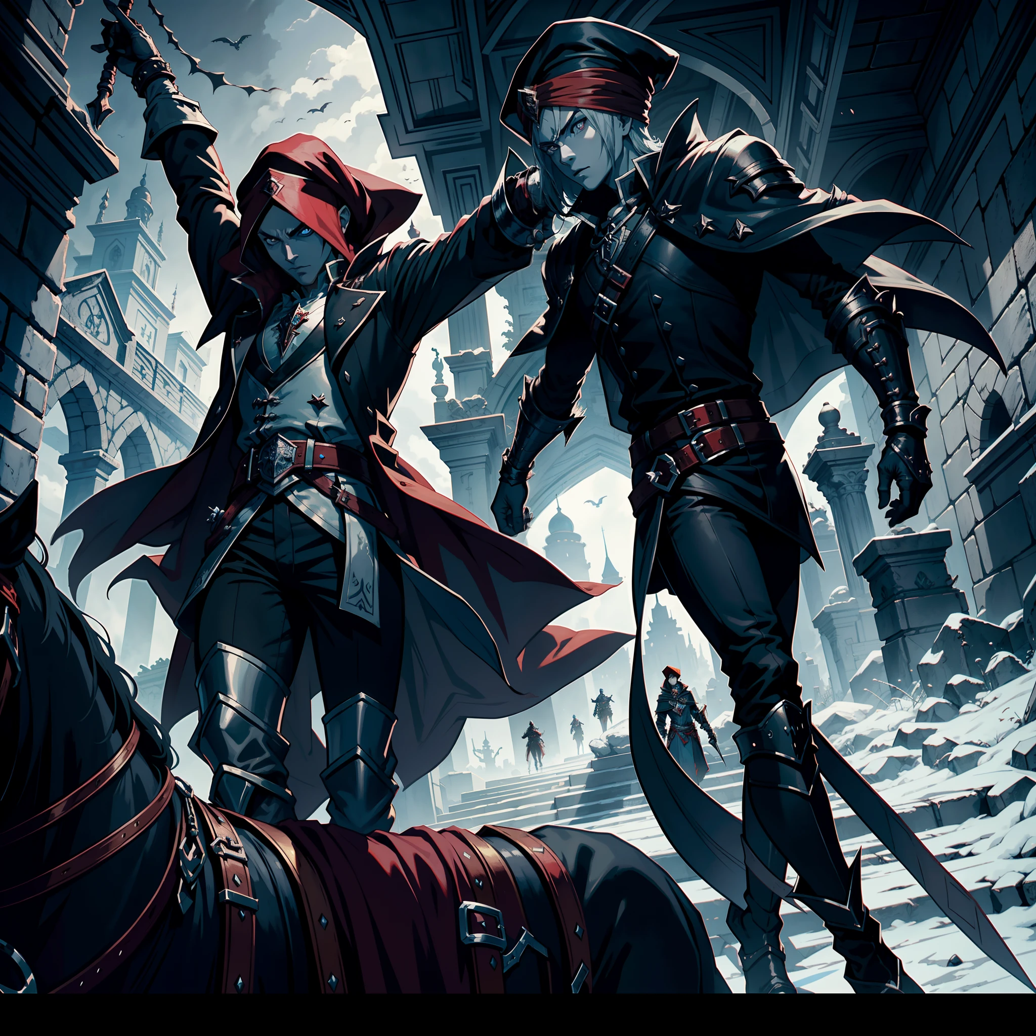 Castlevania Shadow Lord Hyper Realistic Super Detailed Dynamic Shot Masterpiece Cinematic Scene Scenes Movie Epic Legendary Lord Dracula as a in his 13 abian with red turban Line art black and white