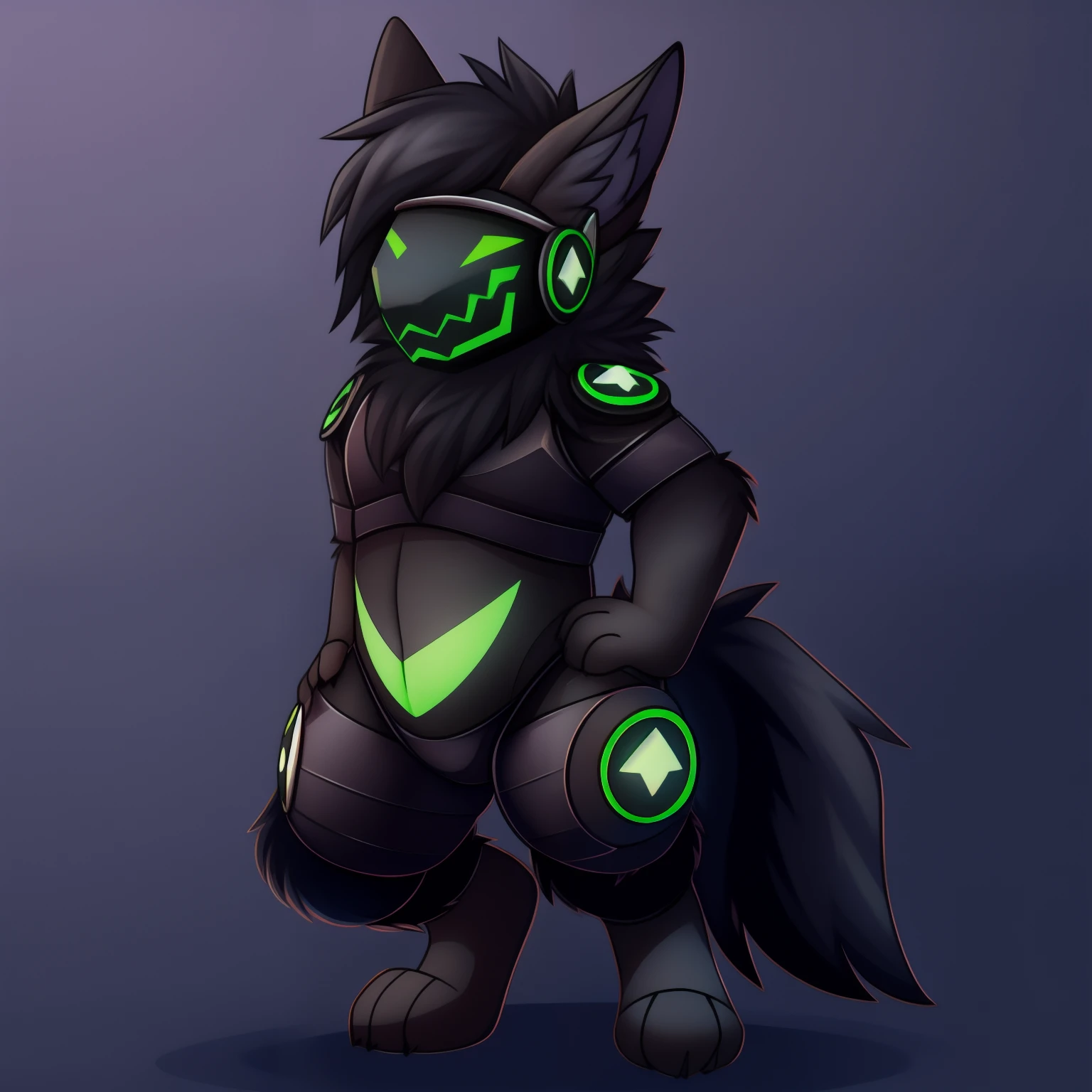 Emo goth thick protogen