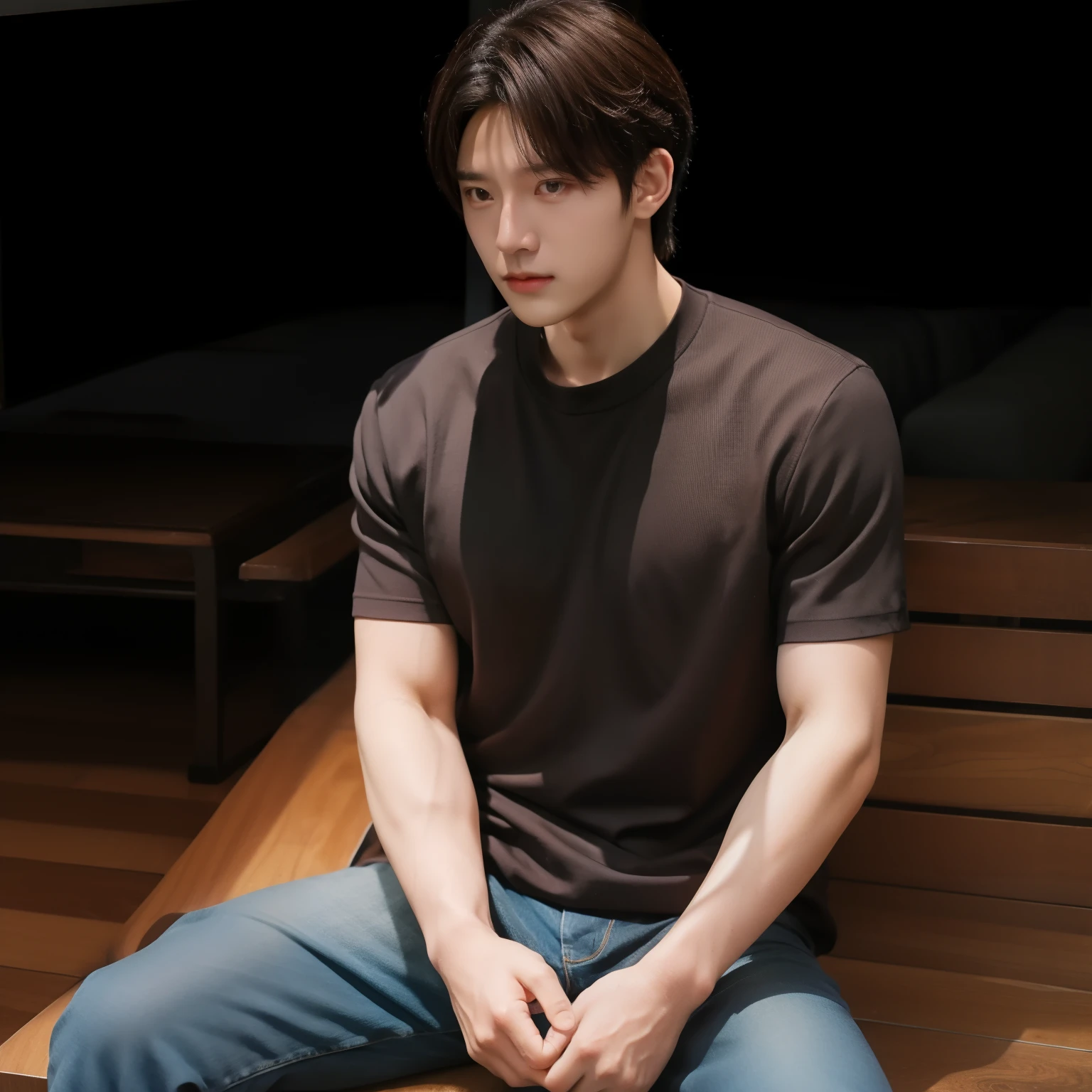 Handsome guy in white