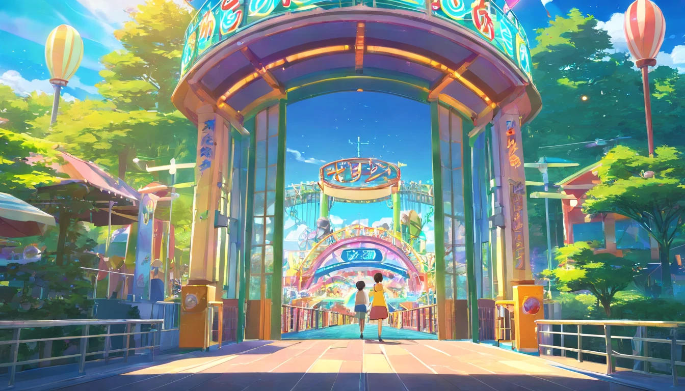 entrance of an amusement park