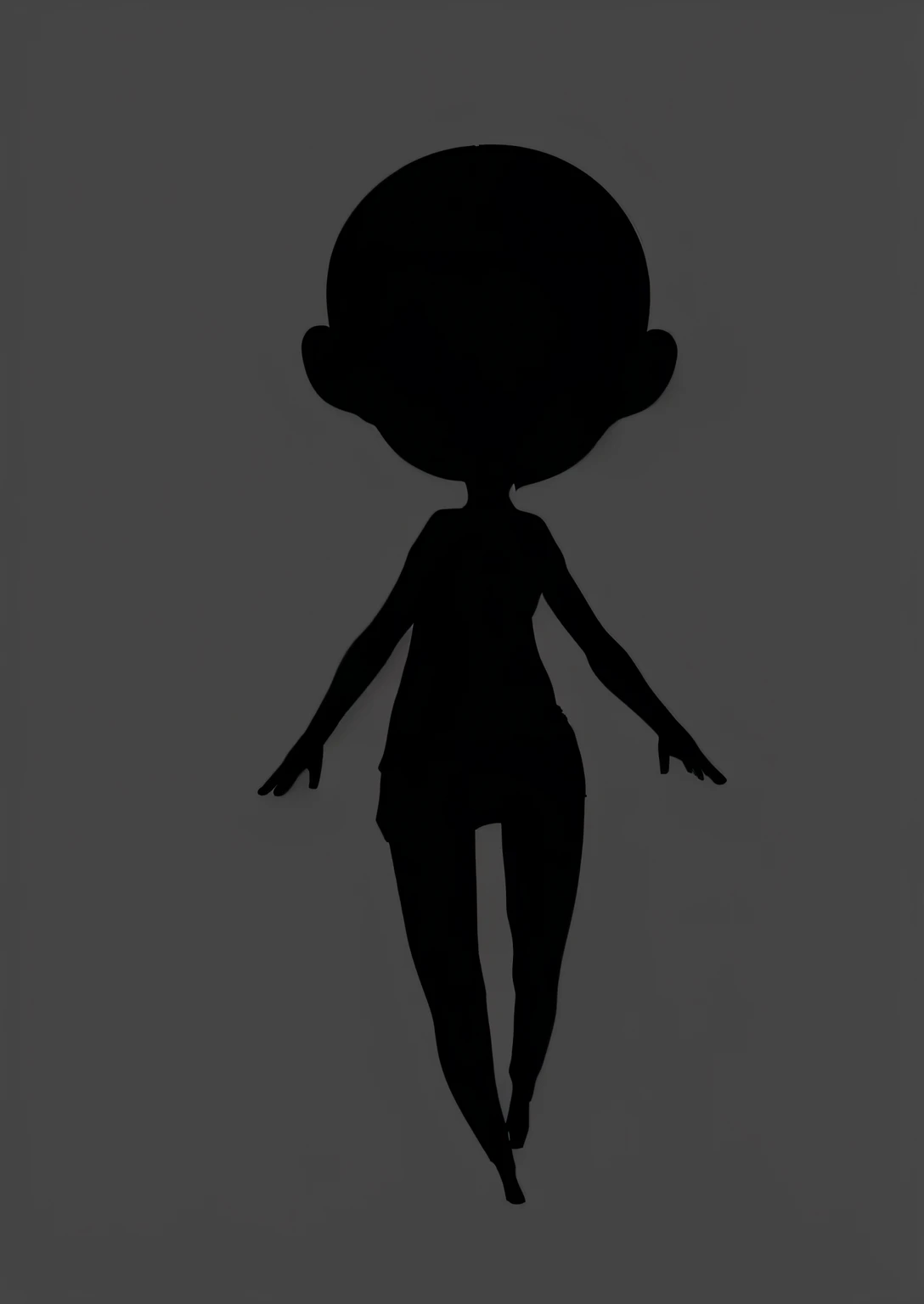 A drawing of a young girl, nude, pussy, , tits, smol, full body sprite, poofy, thick black lineart, poorly drawn, standing, nier inspired, prompt: fragile looking figure, simple lineart, cute character, very flat shading, thick lineart, soft outline