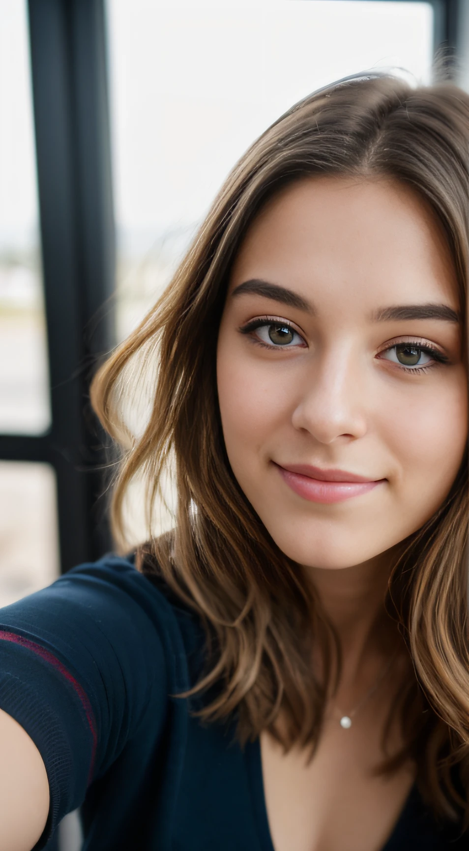 Sequenced RAW photo, a photo of a 16-year-old, ((selfie du haut du corps, Content)), doigt mordant, face detailed, Slightly blurred detailed backgrounds, natural lights, Hdr, photo realist, Photo professionnelle, flirter avec le spectateur, visuel sexy, Fotorrealista, Linda, peau naturelle, 8K UHD, highly quality, grain filmique, Fujifilm XT3