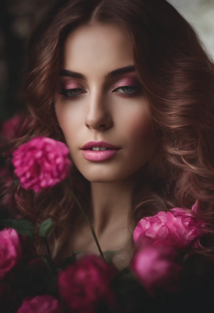 la tercera pero con el pelo rosa