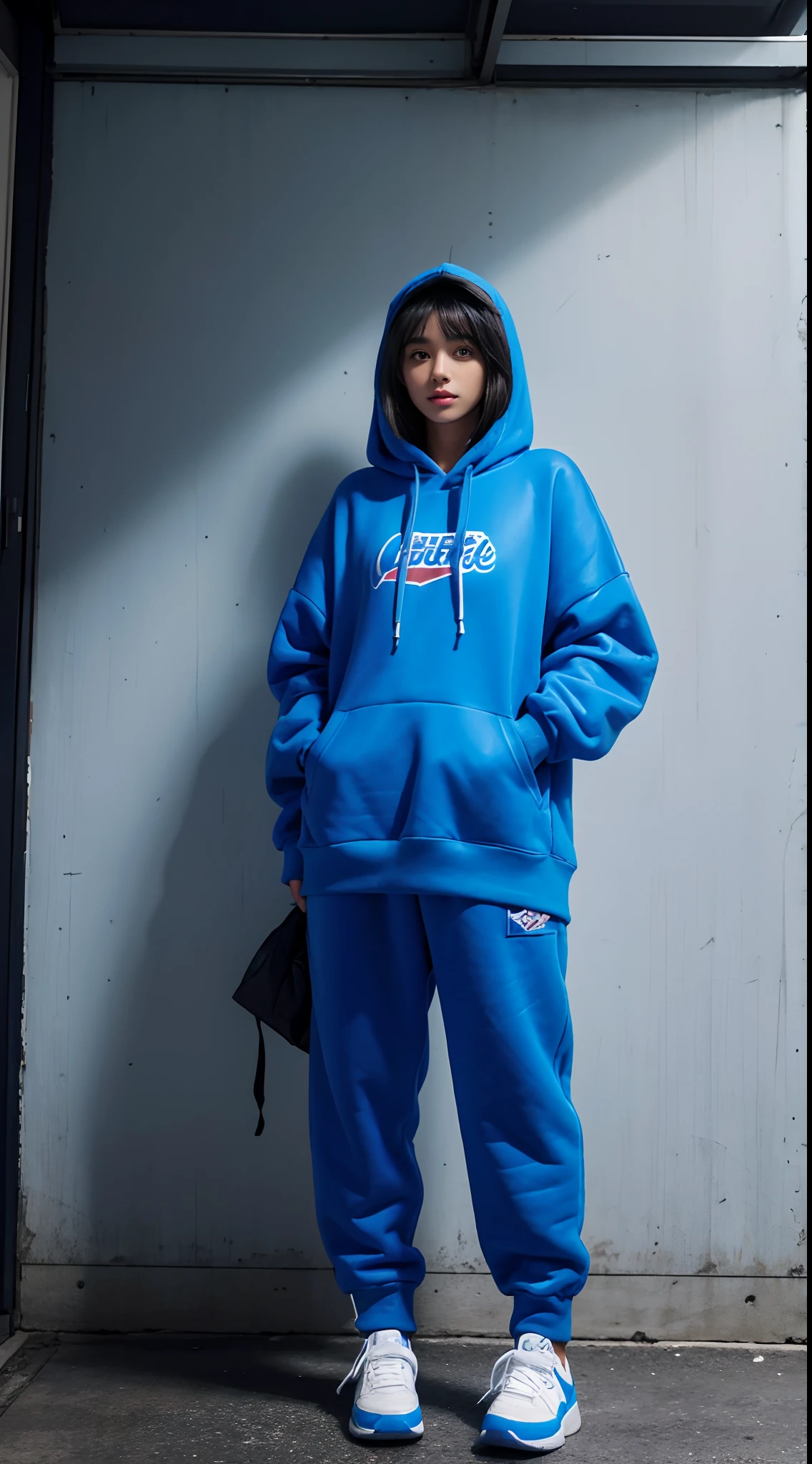 Alafe in blue hoodie with Pepsi can and drink, Wearing a blue hoodie, girl wearing hoodie, Blue Hoodie, wearing an oversized hoodie, wearing a neon blue hoodie, Wearing hoodie, oversized hoodie, Wearing a hoodie, japanese streetwear, Wearing a hoodie and sweatpants, black haired girl wearing hoodie, ulzzangs, in a hoodie, 🤤 girl portrait,japanes,femele,20 year old beautiful woman,
