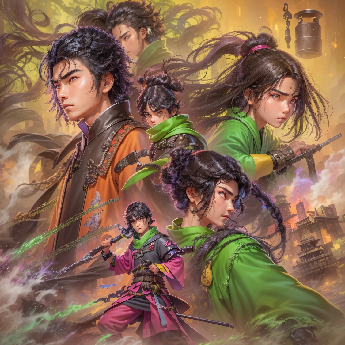 At the end of a certain dynasty, there were riots, eunuchs dictatorship, East Factory, Cao Gonggong colluded with the Wokou to mutilate the Central Plains martial arts, intending to plot against Changhai, externally as the head of the Que Dao Gate, but in fact a secret anti-Wakou member, in addition to eliminating the Wokou, another important task is to find out the traitors in the DPRK who colluded with the Wokou, and at the same time, Cao Gonggong also found that there were martial arts people who opposed him, secretly sent people to monitor the every move of the martial arts sects, to hide people's eyes and ears, and at the same time carried out secret missions, Ximen Changhai found his twin brother Ximen Changhai in his hometown, let him pretend to be himself, although he is a twin brother, Ximen Changhai and Ximen Changzai, the brothers have completely different personalities and life paths, the younger brother is a heroic generation of heroes, and the elder brother is timid and cowardlyIn the face of his brother's request, the timid and fearful Ximen Chang did not agree in 10,000, but he resisted the coercion and temptation of his younger brother Changhai, but he could not withstand the temptation of his brother promising to find him a wife, so he half-pushed and half-agreed to impersonate, so Ximen Chang changed from a palm spoon to a leader in a blur, entering the strange martial arts world, Ximen Chang came to the Que Daomen who was not familiar with life, and wanted to impersonate his younger brother, the first hurdle encountered was to deceive several relatives around his younger brother Changhai, the stupid and wooden big apprentice Hao Meng and the reckless and impulsive second apprentice Zhao Dezhu who was as reckless as a fiery Ye Siniang, of course, the most difficult thing is that the younger brother's daughter Ximen Rou was originally trying to keep a low profileGuan unexpectedly wanted the tree to be quiet, but the wind did not stop, their own storms came one after another, the Tianchi gang leader was tall and hairy, the leader of the Five Poisons Sect and others came to the door, the most dangerous thing was that the head of the west gate was attracting the attention and suspicion of Cao Gonggong of the East Factory (Very detailed) In the midst of mountainous rainforests,There are several tropical rainforests, Some spotlights come out of the base to illuminate dark places, (the rainforest), Some clouds in the night sky, Some of the surrounding planets provide air to unknown planets,The furthest rainforest