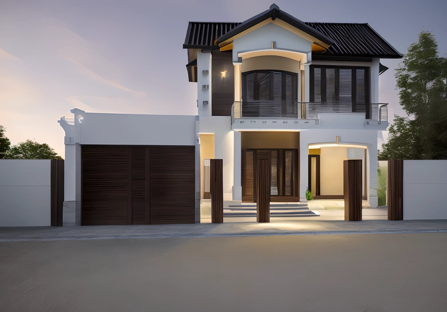 Villa, Exterior, Raw photos, sky light