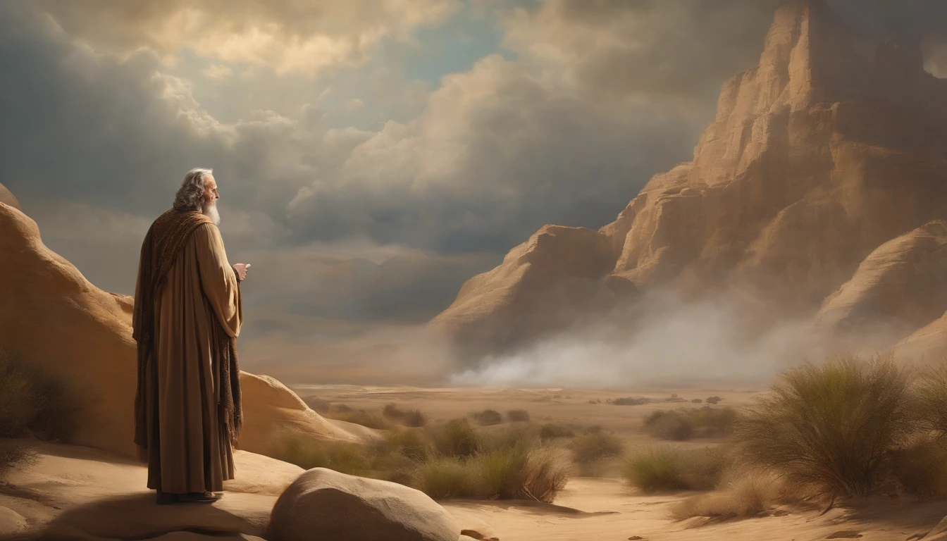 Jeremiah,Calling the Israelites to repent, The cry of the prophet,Gatherings in large groups, papyrus,Weathered parchment,Old gown,,History reference,High-quality artwork and details,Realistic portrait style,subtle color palette,vibrant background,Natural textures,Deep Shadows,subtle highlights,Historical accuracy,Attention to detail,Emotional depth and strength,authentic expression,Thought-provoking,Spiritual atmosphere,Ancient sense of wisdom,Deep impact