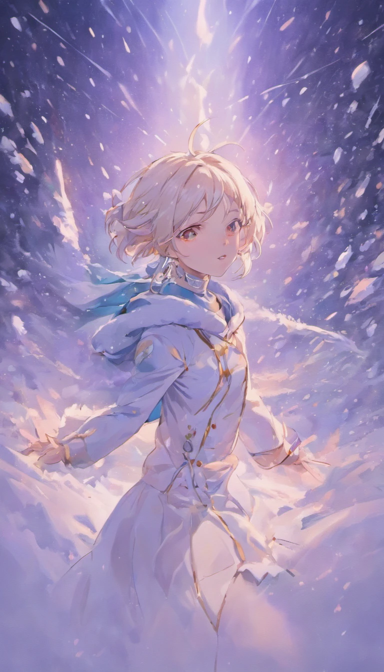 Snow in winter,It's white,Pure, Immaculate、The chill is biting、Silence and tranquility、Vast、Covered in silver,wide wide shot,morning shot,Long exposure film,GAN technology is adopted,Unity engine,2K HD。